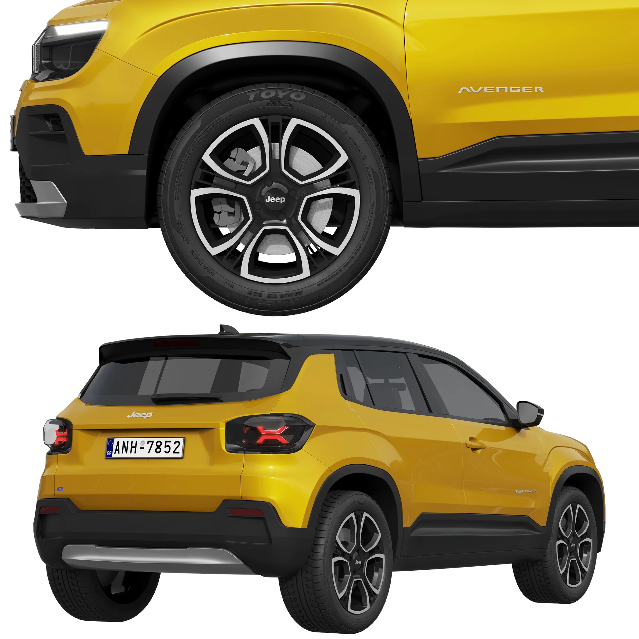 Jeep Avenger, 3D model preview 2