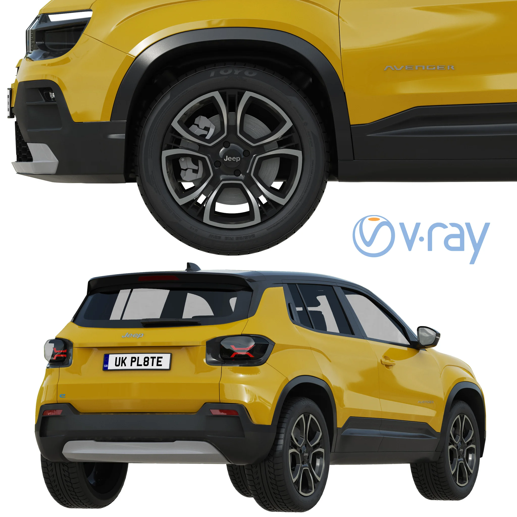 Jeep Avenger, 3D model preview 4