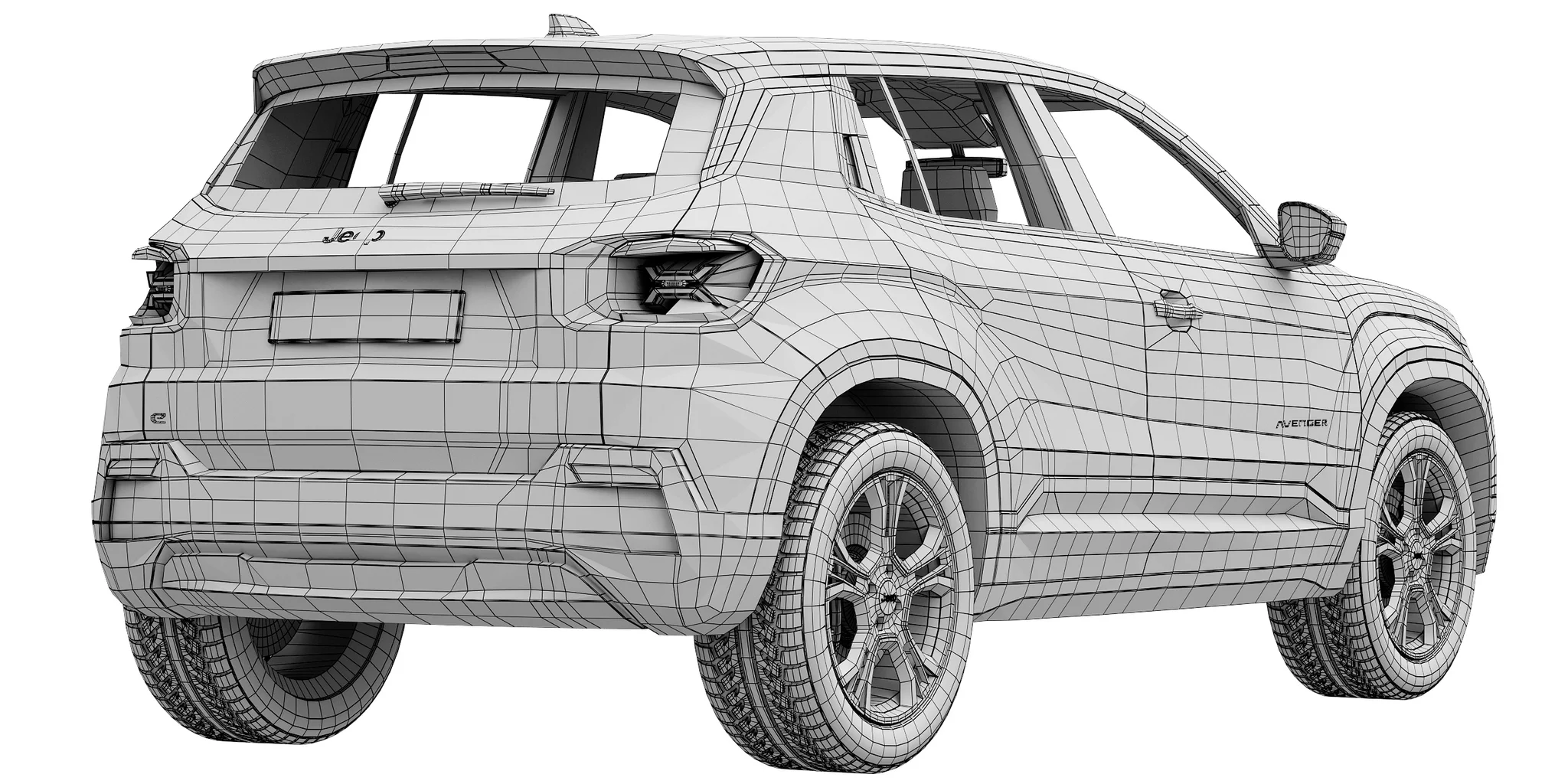 Jeep Avenger, 3D model preview 8