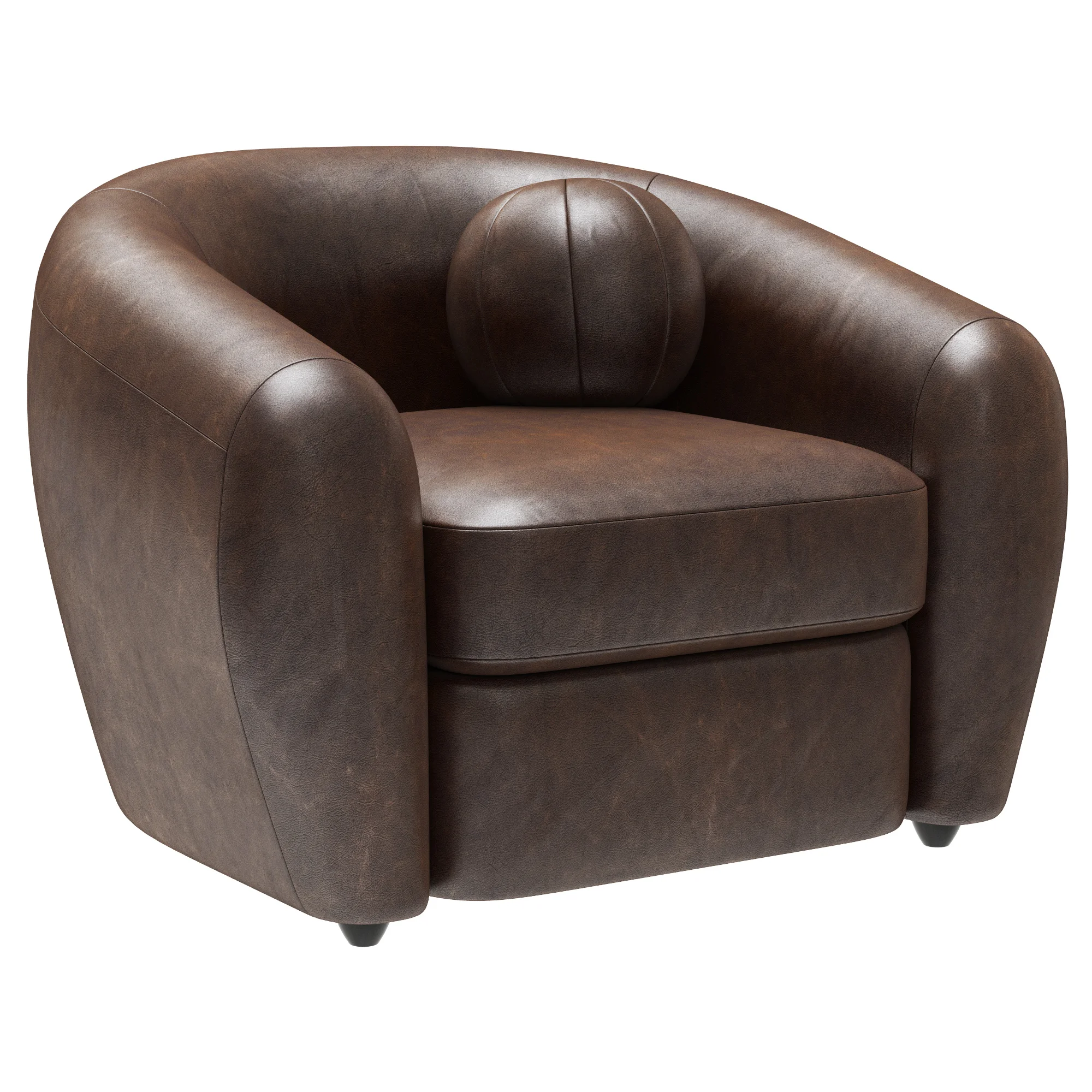 Restoration Hardware Sylvain Leather Chair — 3D model preview 1