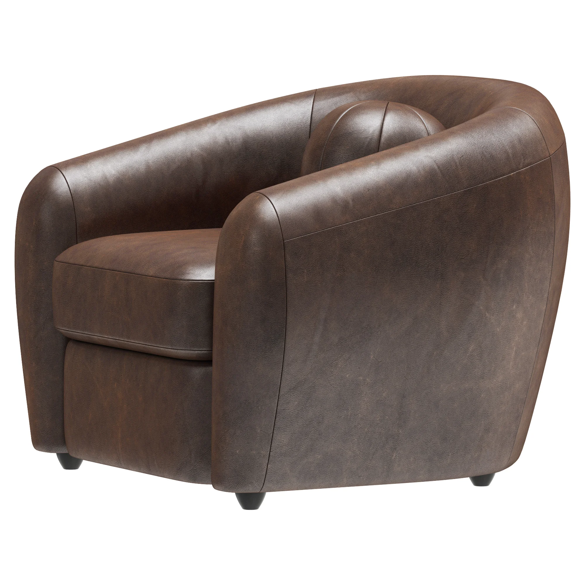 Restoration Hardware Sylvain Leather Chair — 3D model preview 2