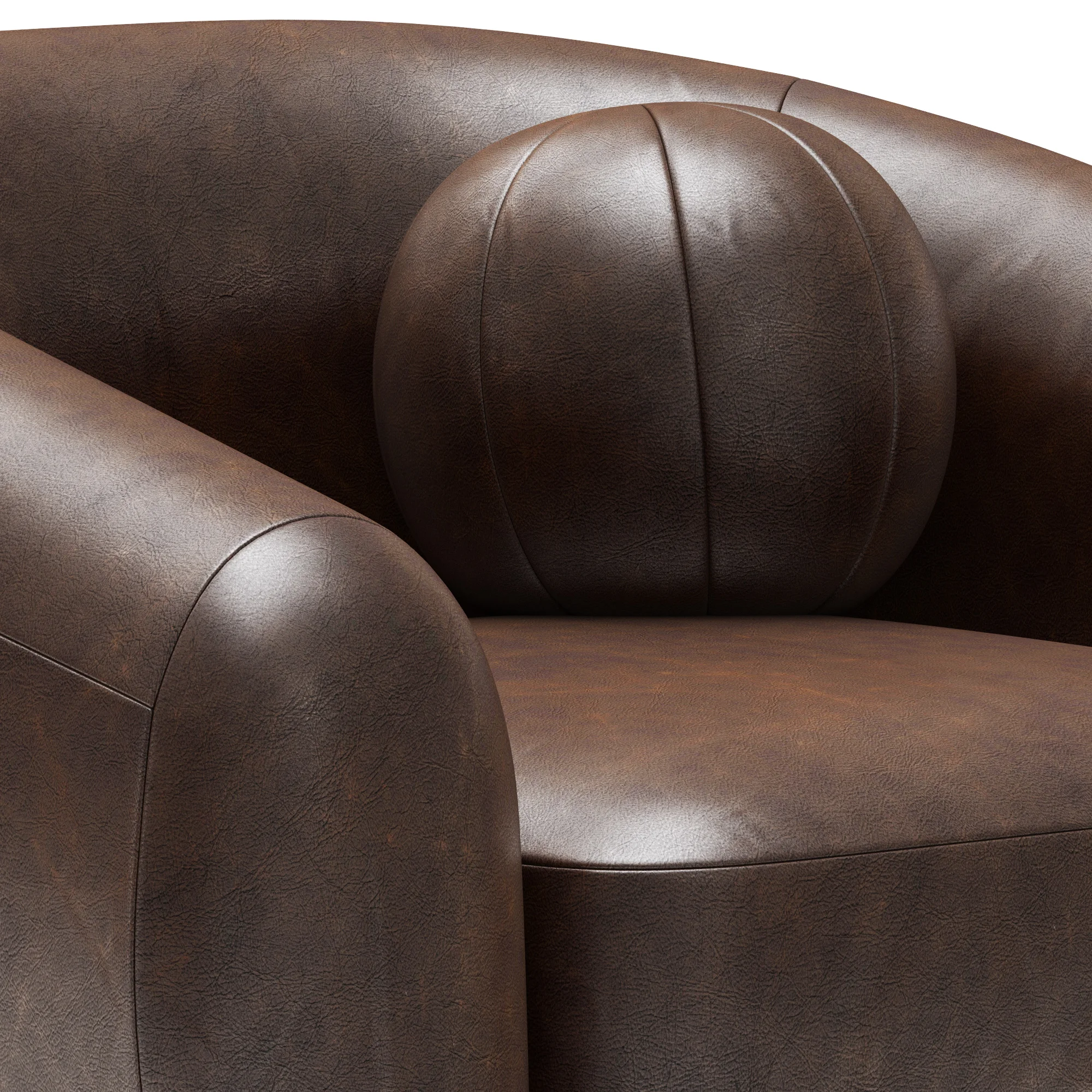 Restoration Hardware Sylvain Leather Chair — 3D model preview 3