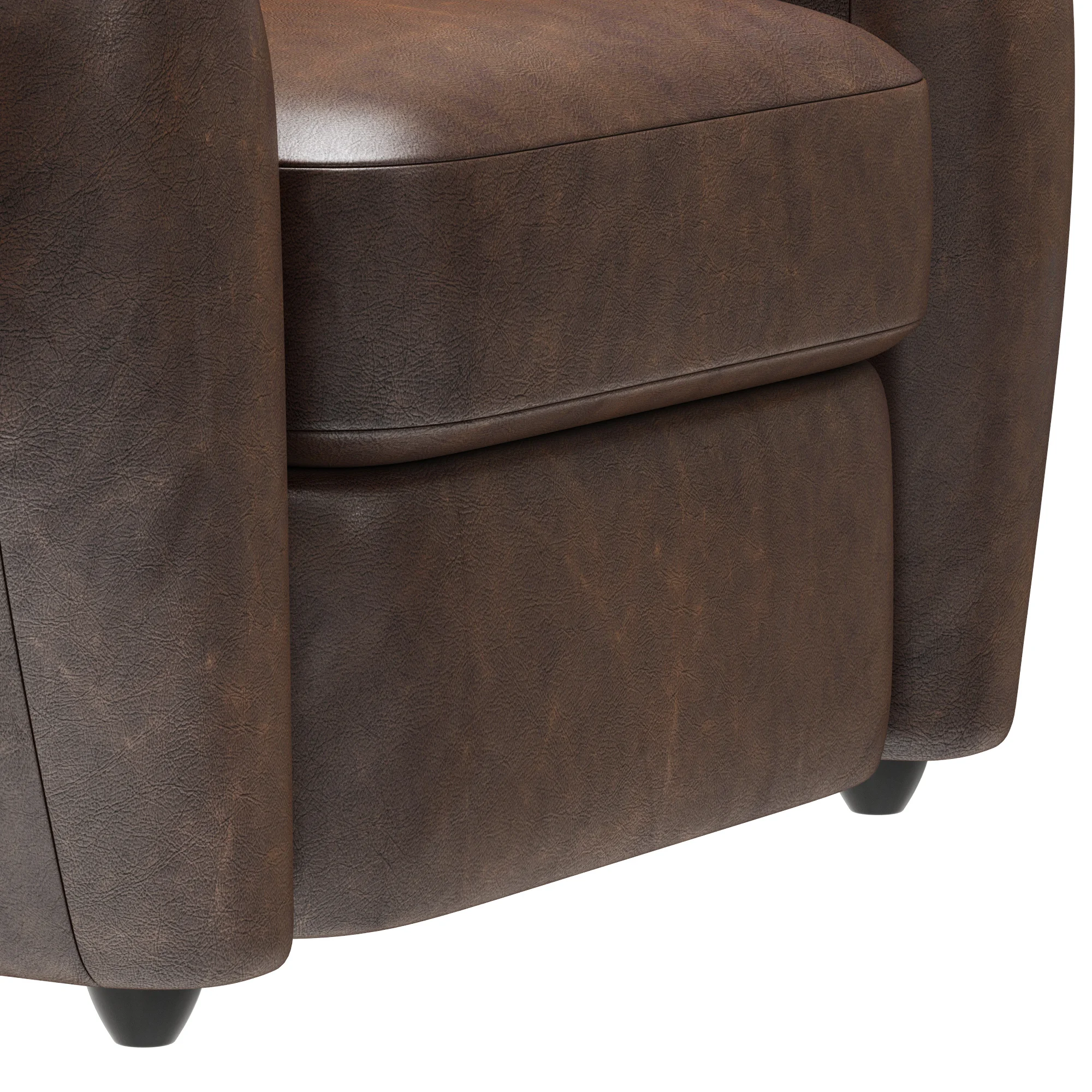 Restoration Hardware Sylvain Leather Chair — 3D model preview 5