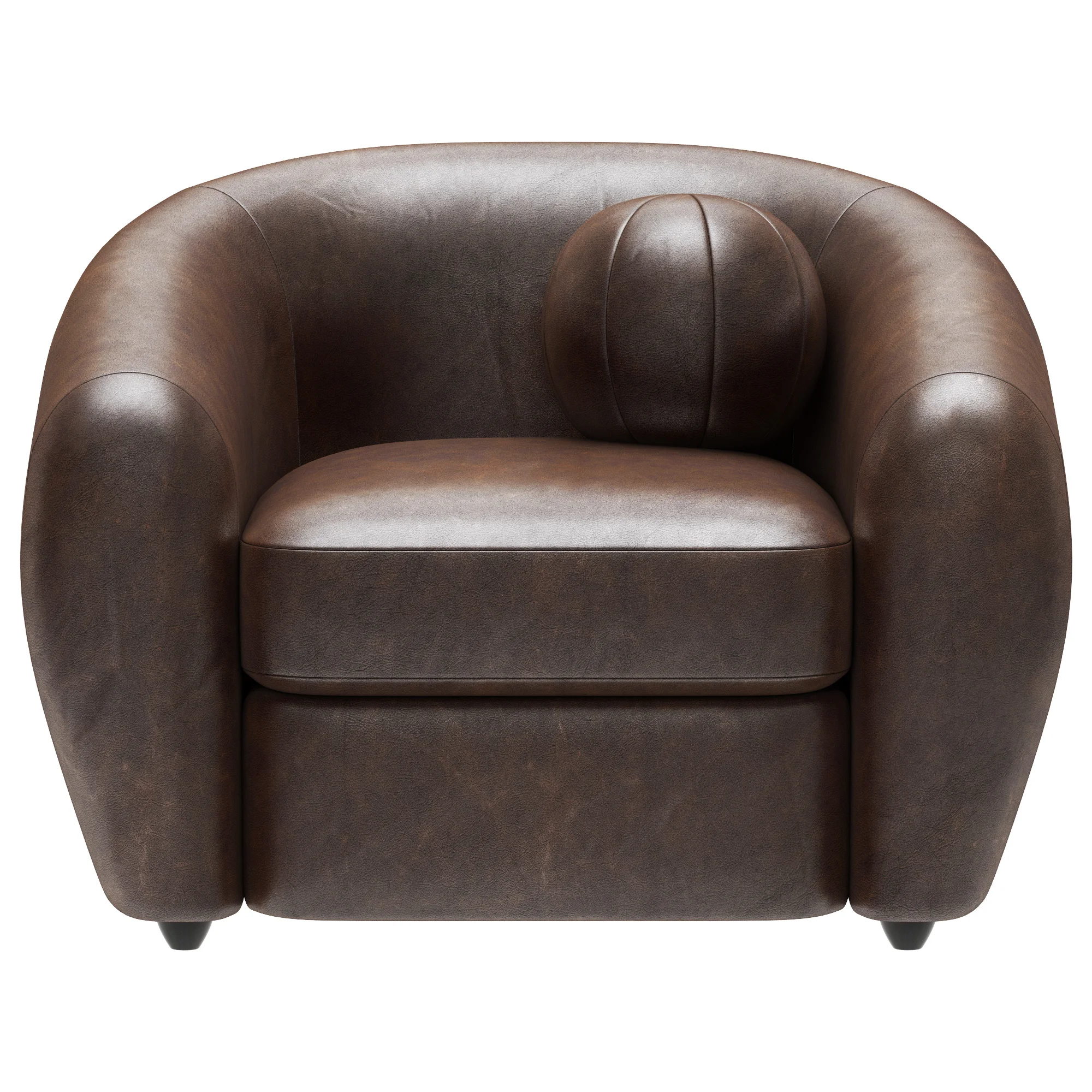 Restoration Hardware Sylvain Leather Chair — 3D model preview 6