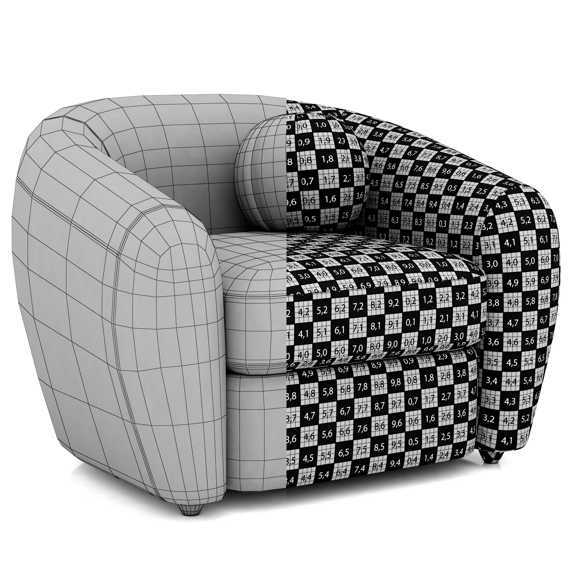 Restoration Hardware Sylvain Leather Chair — 3D model preview 8