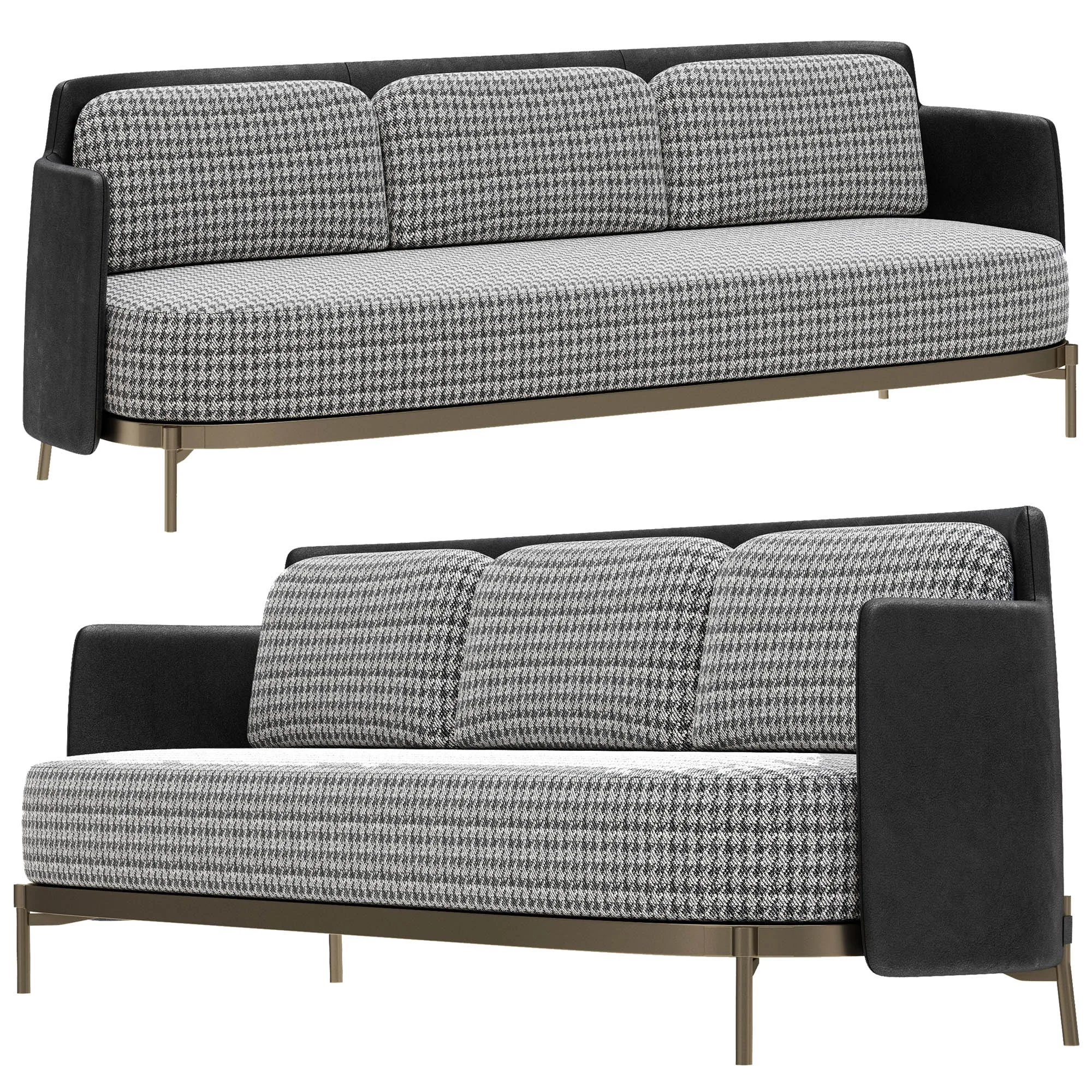 Minotti Tape Sofa — 3D model preview 2