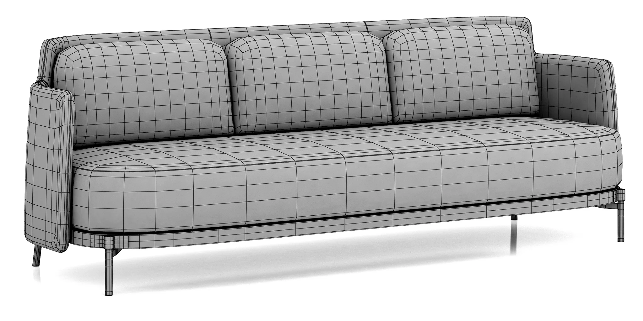 Minotti Tape Sofa — 3D model preview 9