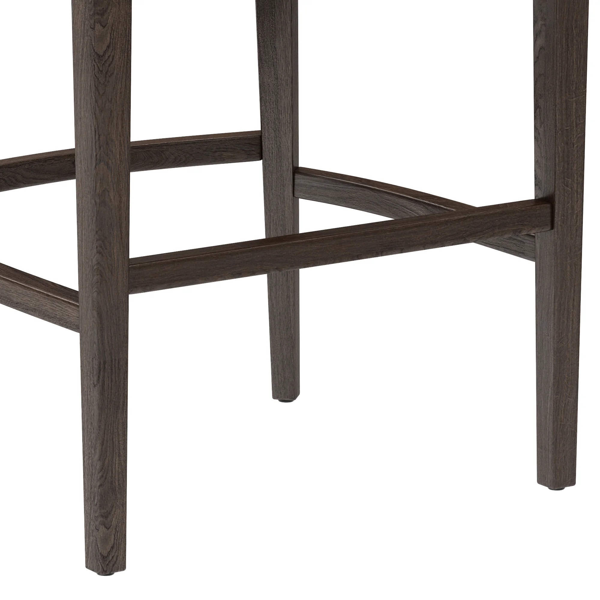 Restoration Hardware Morgan Barrelback Slope Leather Stool — 3D model preview 6