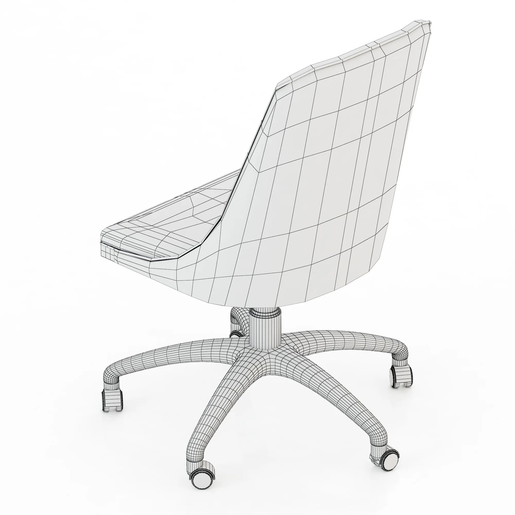 Baxter DECOR CHAIR WITH WHEELS — 3D model preview 1