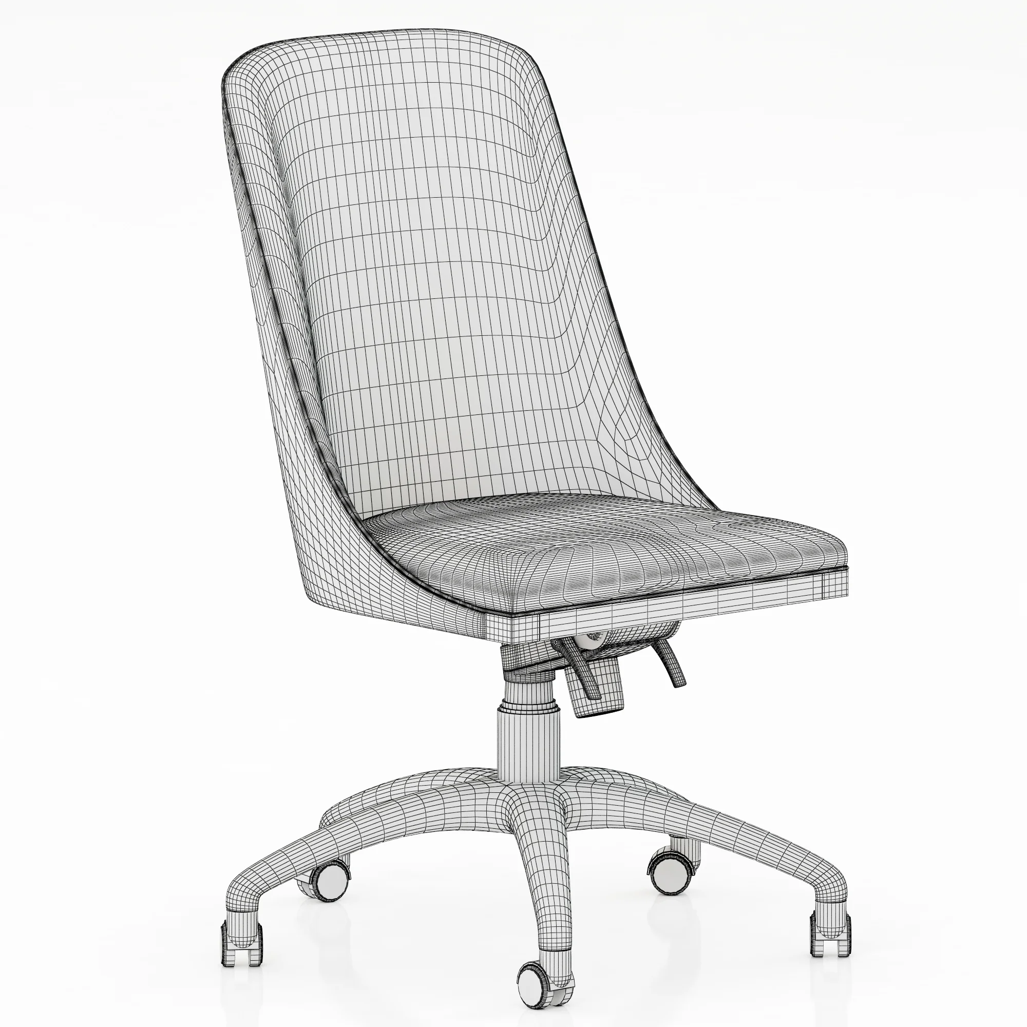 Baxter DECOR CHAIR WITH WHEELS — 3D model preview 7
