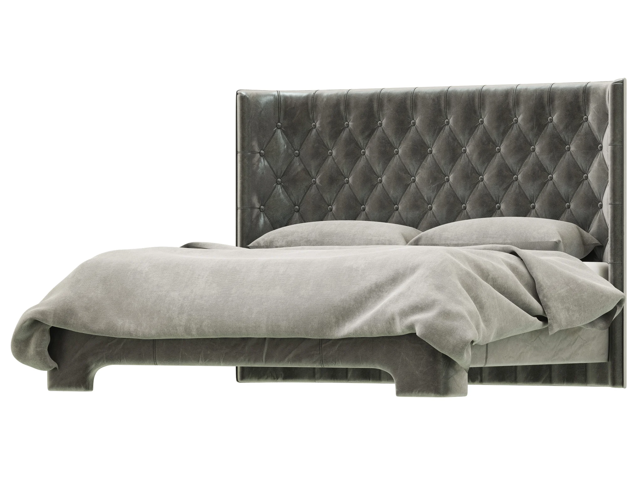 Restoration Hardware Atherton Leather Bed — 3D model preview 3