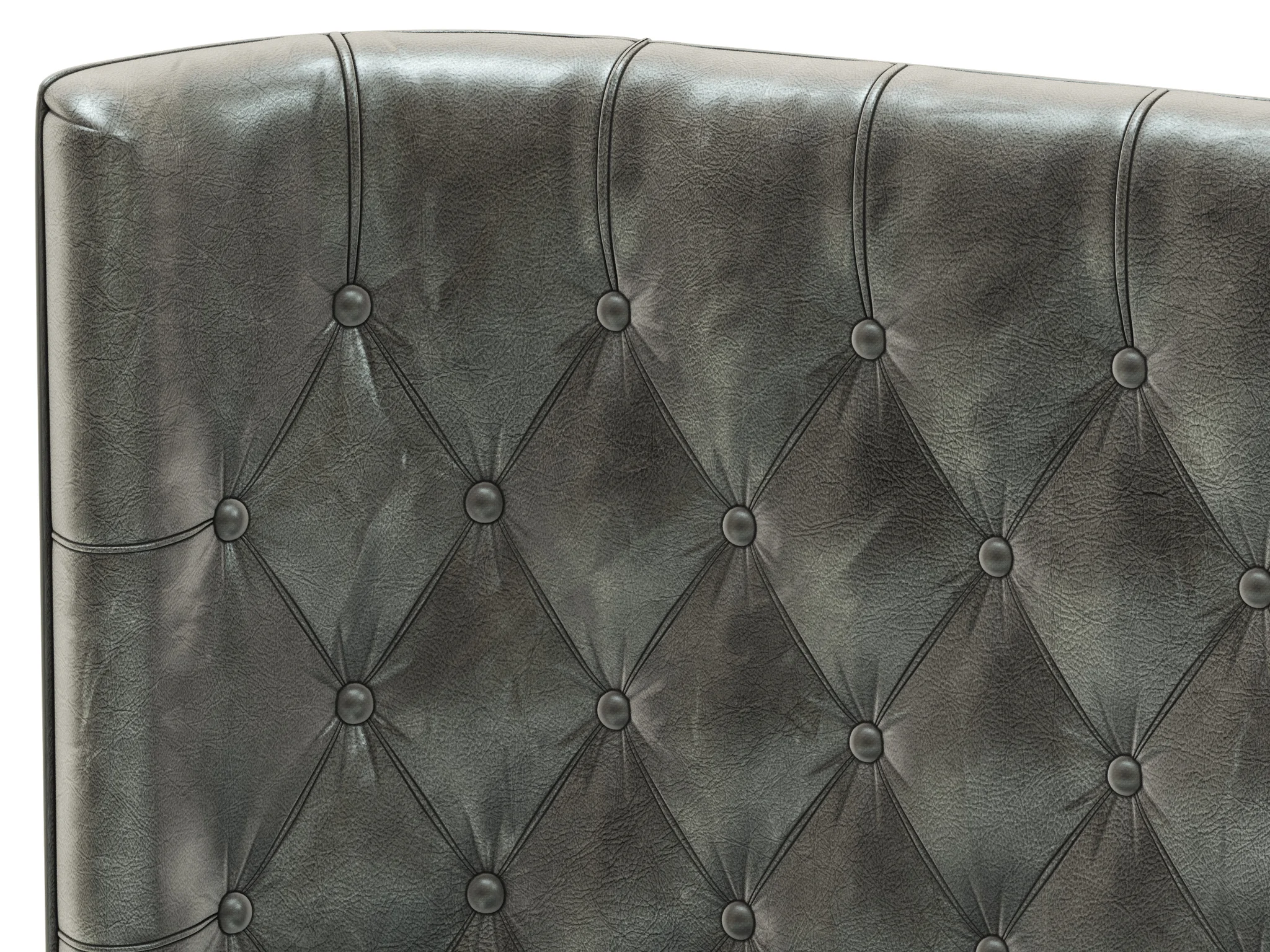 Restoration Hardware Atherton Leather Bed — 3D model preview 4