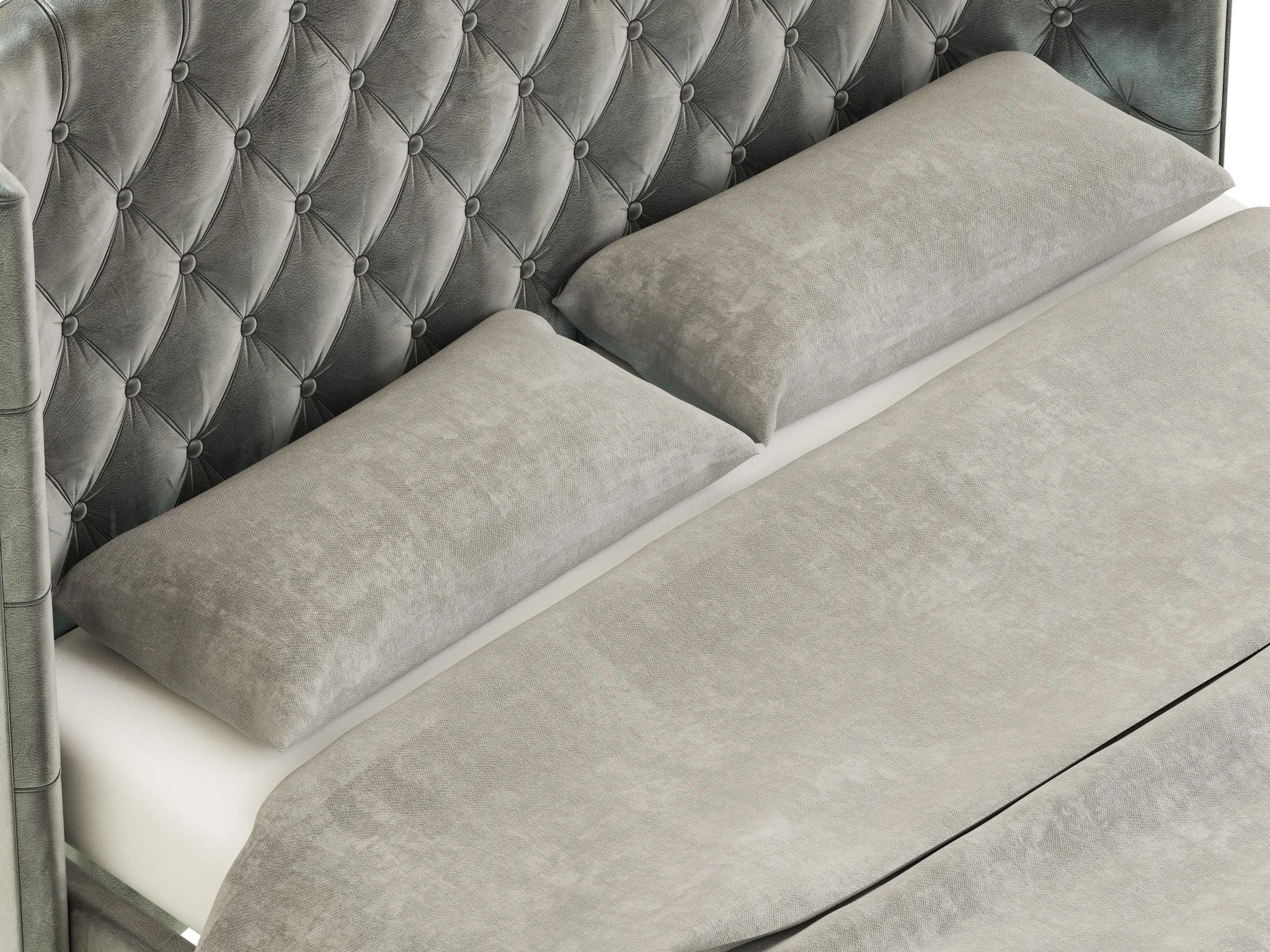 Restoration Hardware Atherton Leather Bed — 3D model preview 6