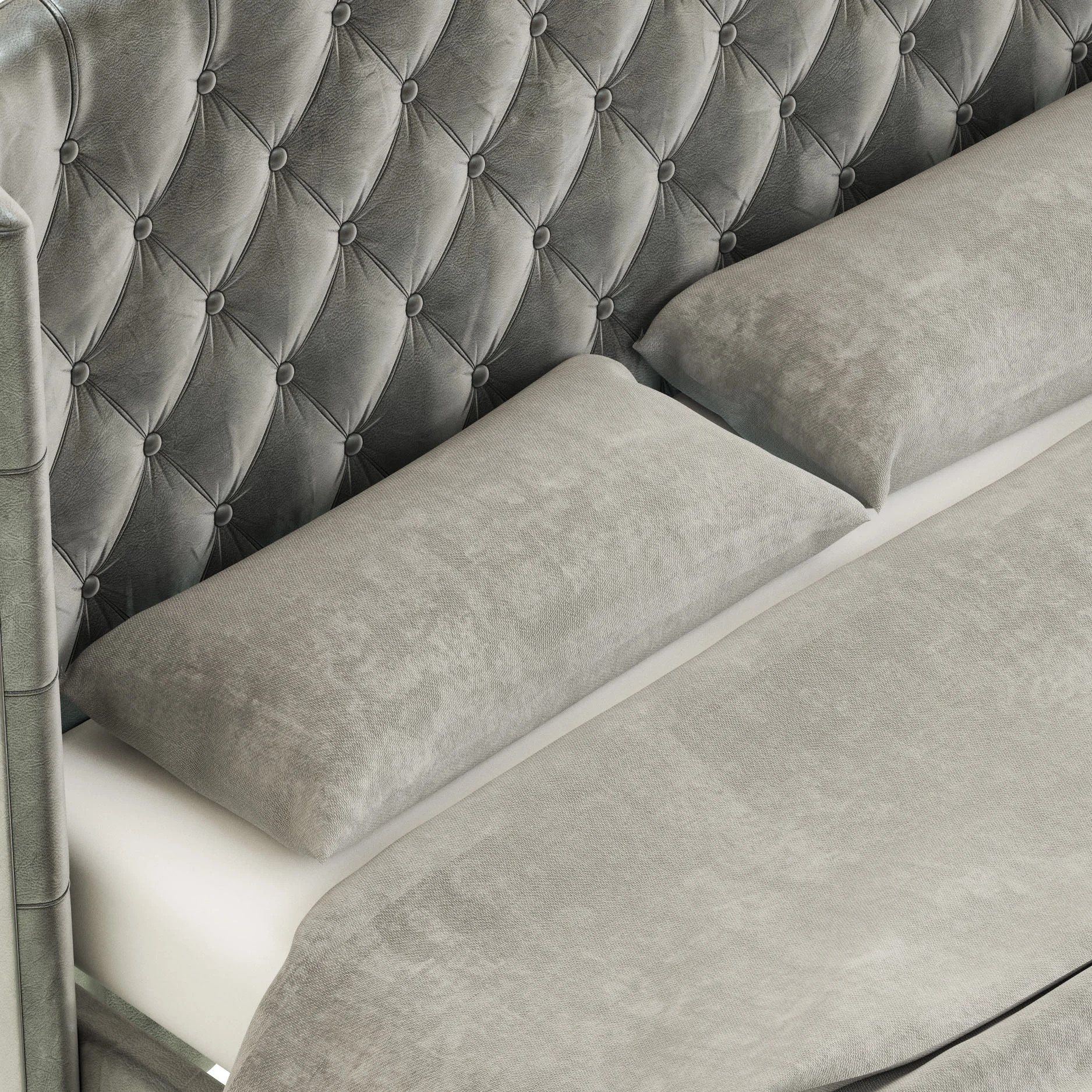 Restoration Hardware Atherton Leather Bed — 3D model preview 7