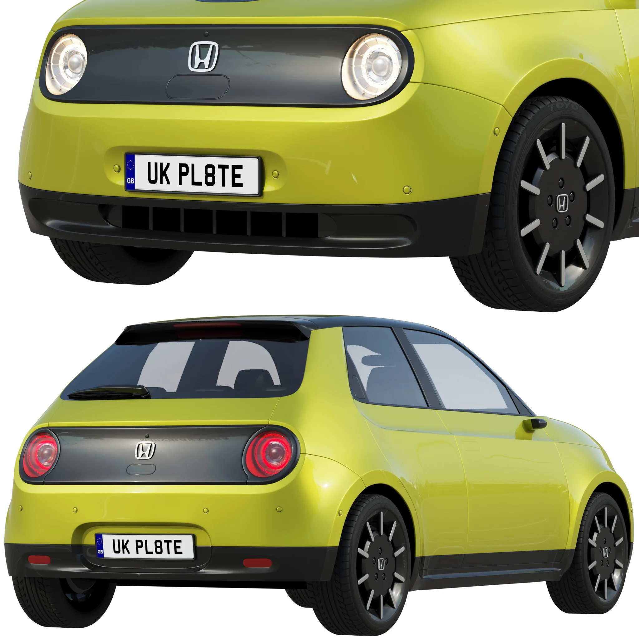 Honda E Prototype, 3D model preview 3