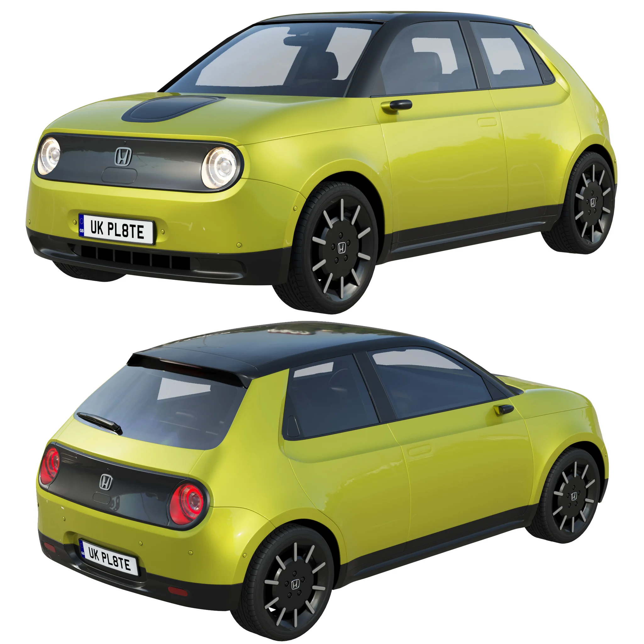 Honda E Prototype, 3D model preview 5