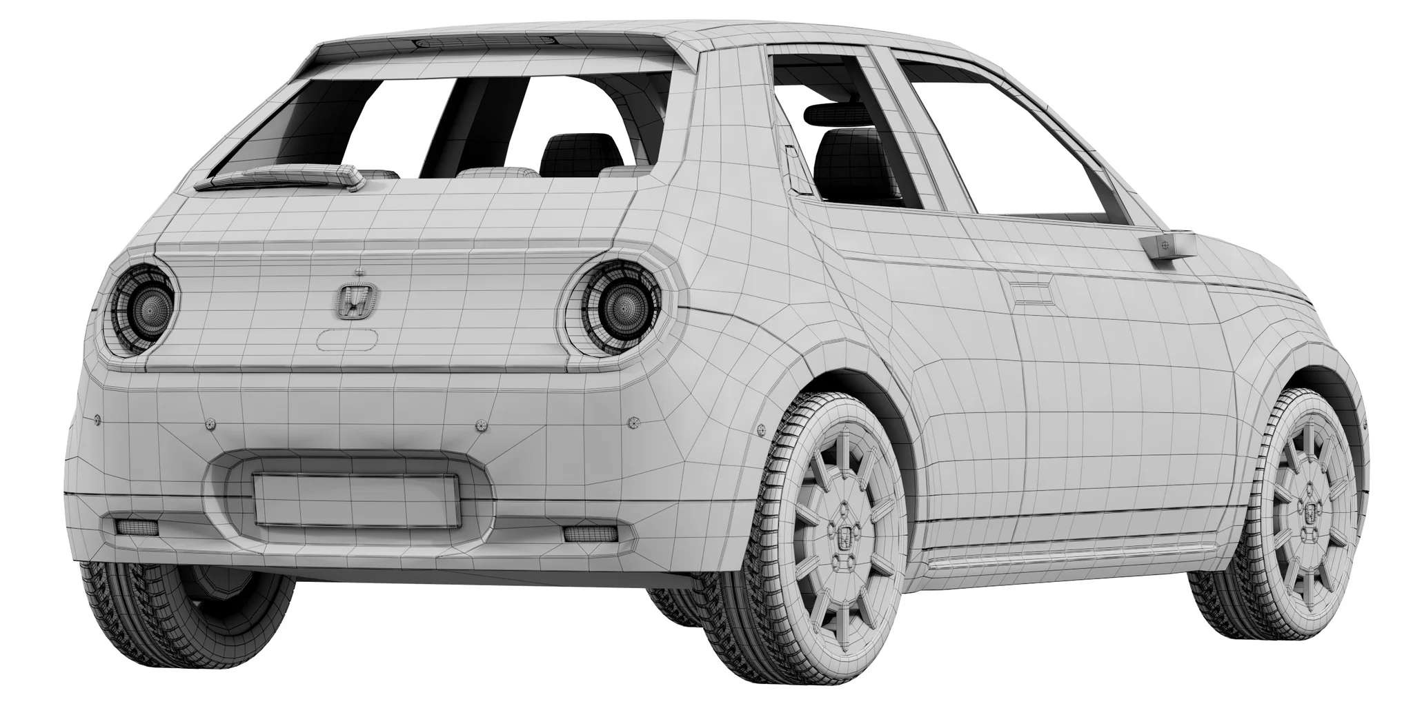 Honda E Prototype, 3D model preview 6