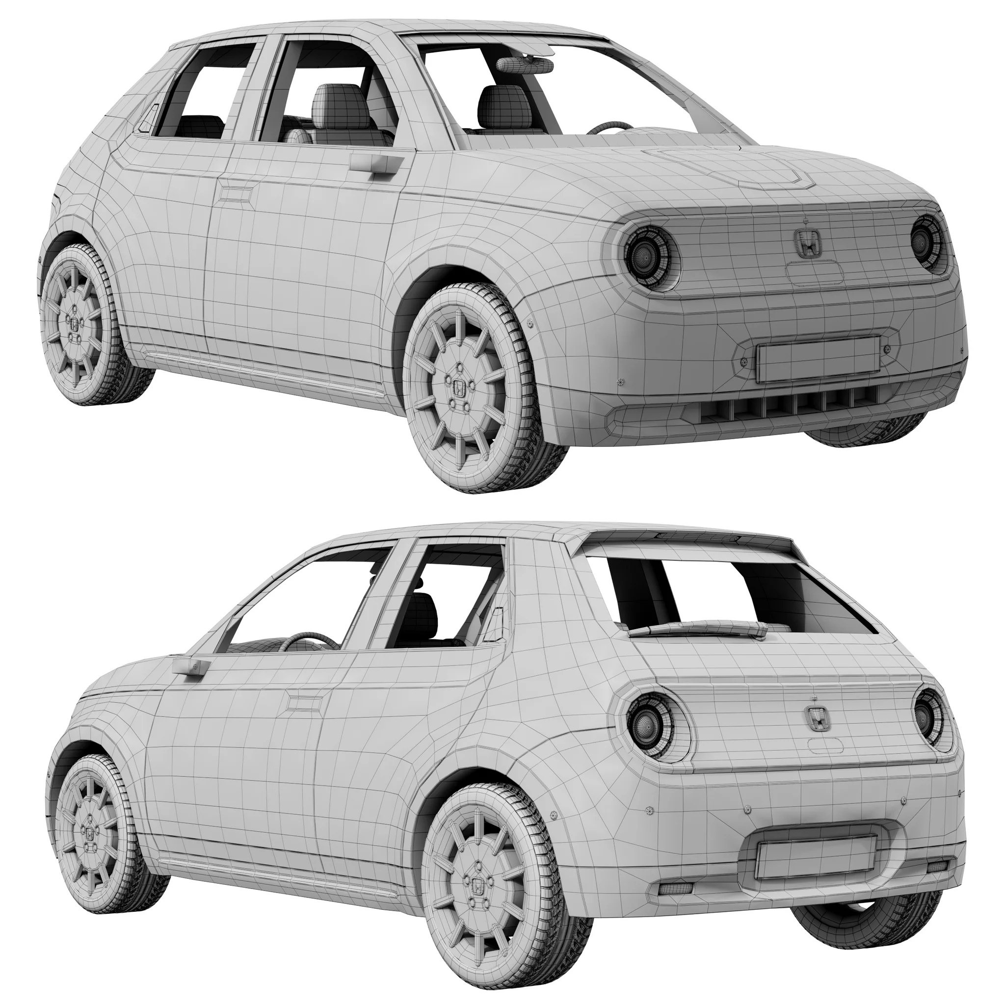 Honda E Prototype, 3D model preview 12