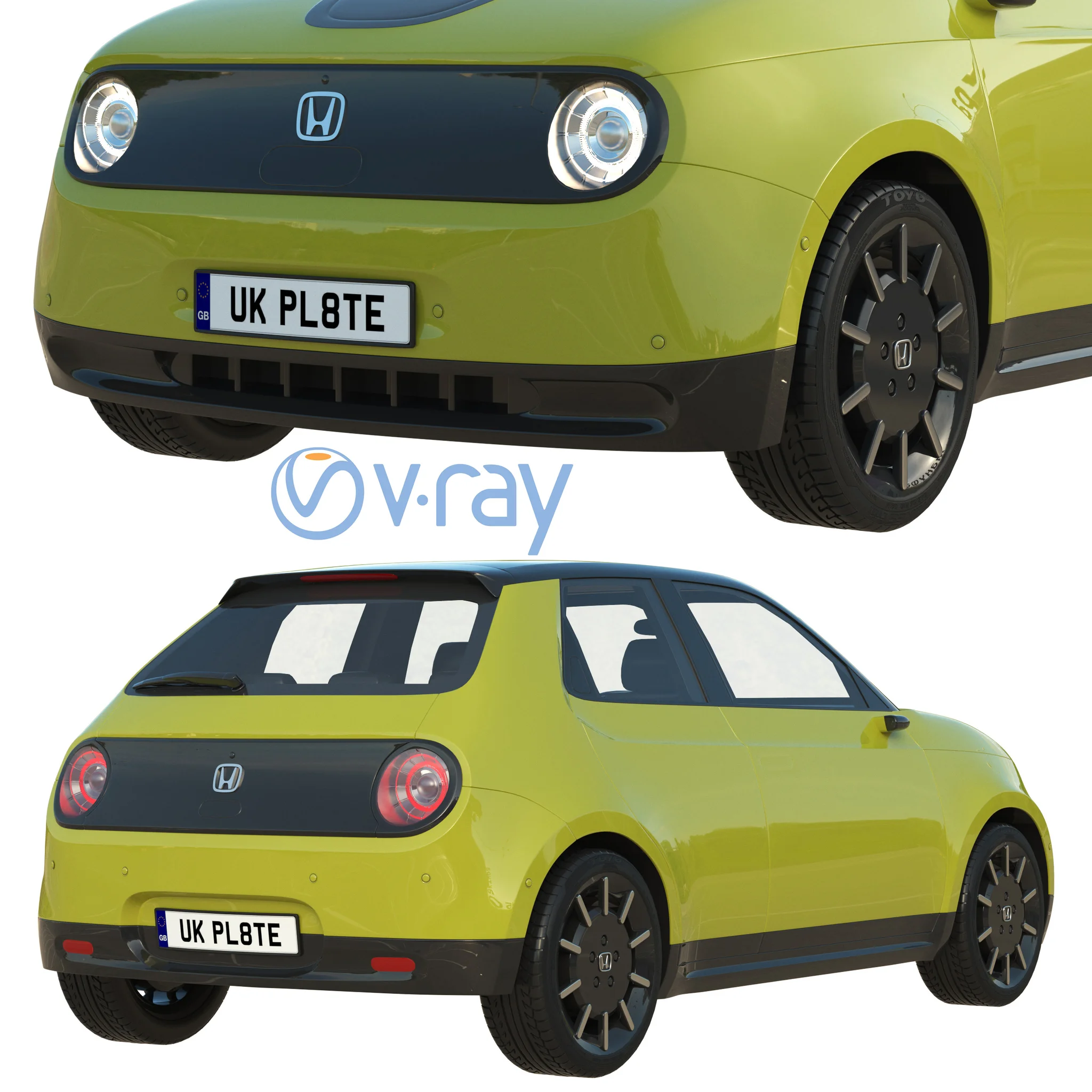 Honda E Prototype, 3D model preview 24