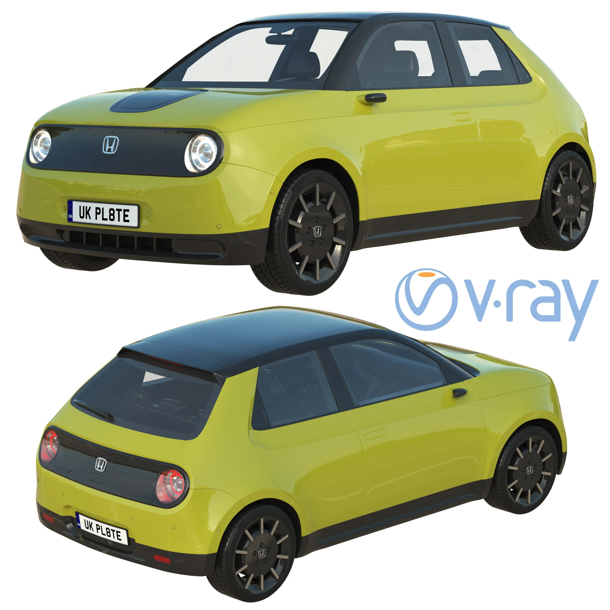 Honda E Prototype, 3D model preview 28