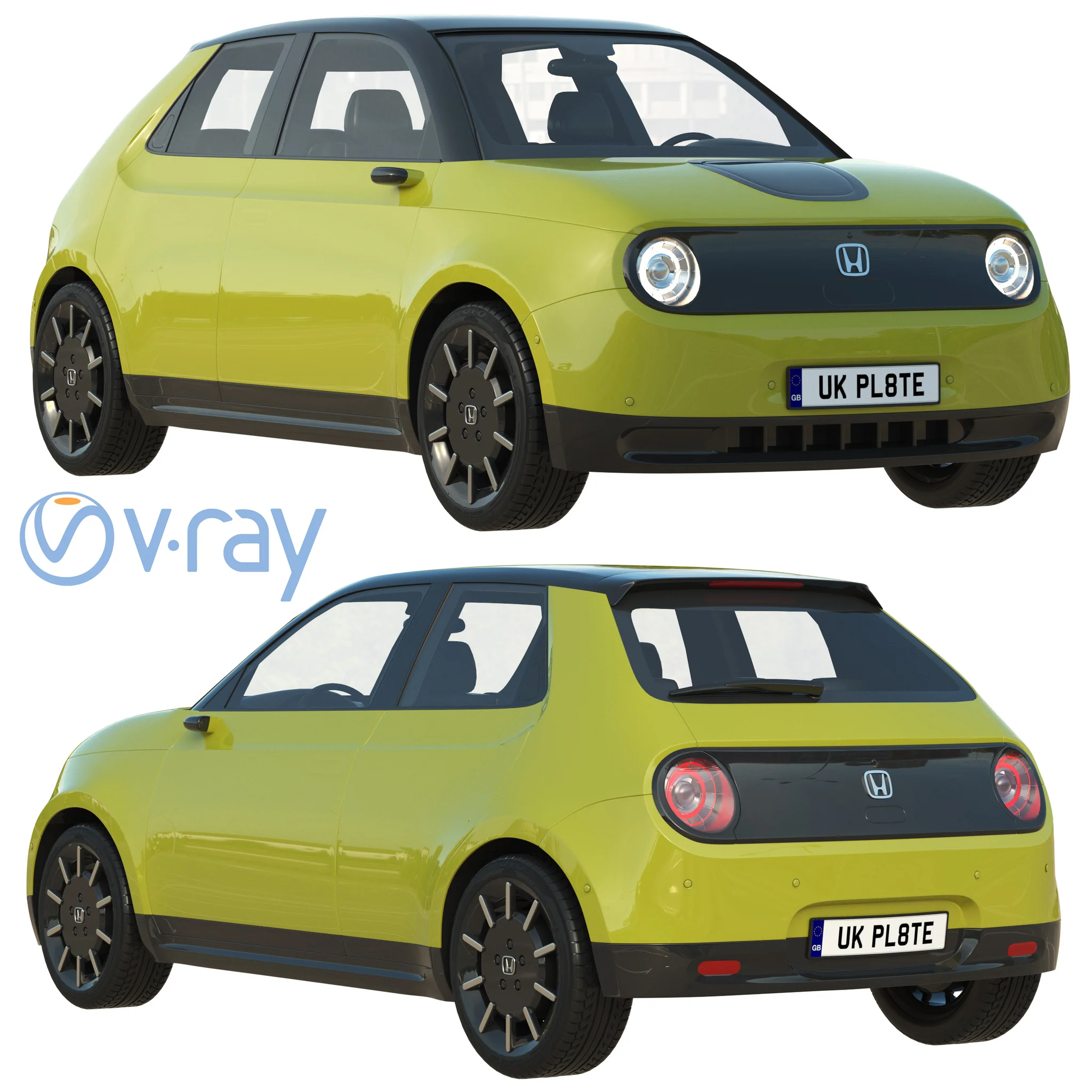 Honda E Prototype, 3D model preview 30