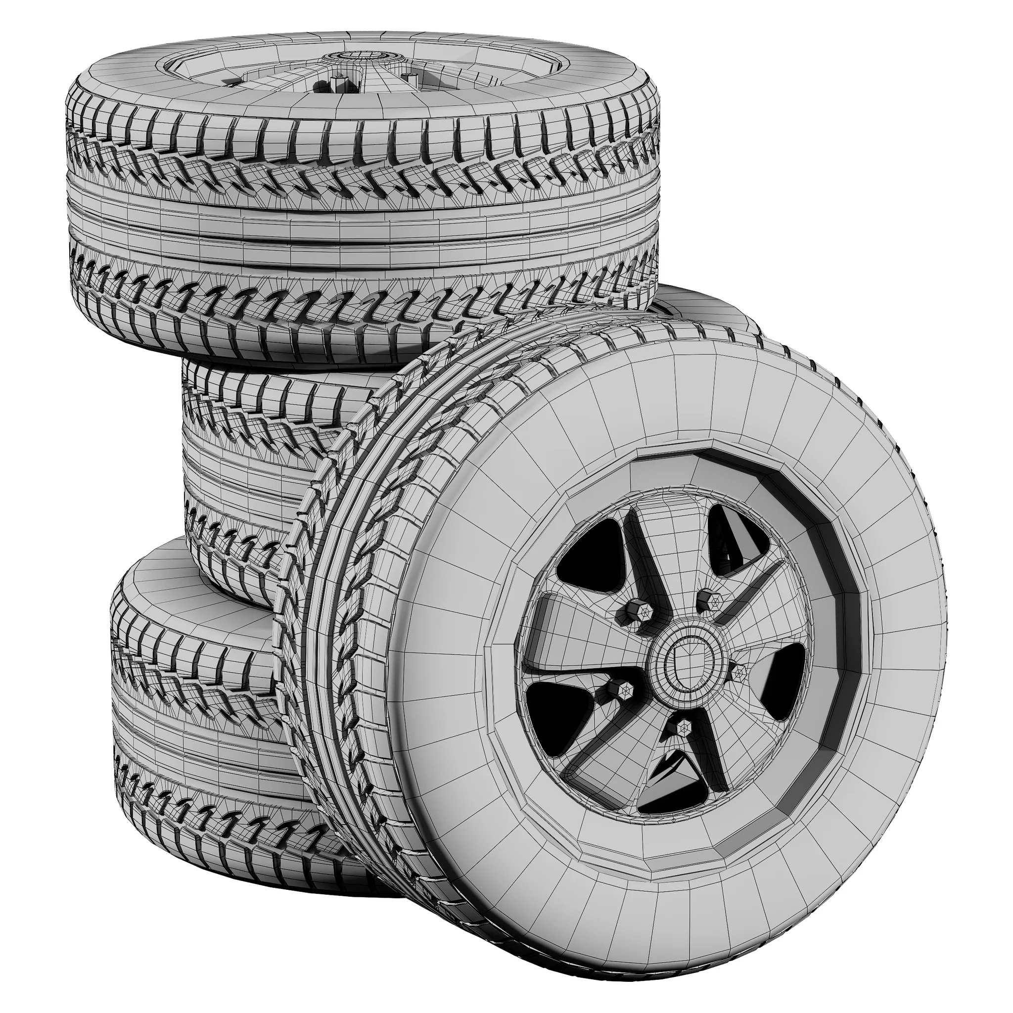 Porsche Tire 6 — 3D model preview 4