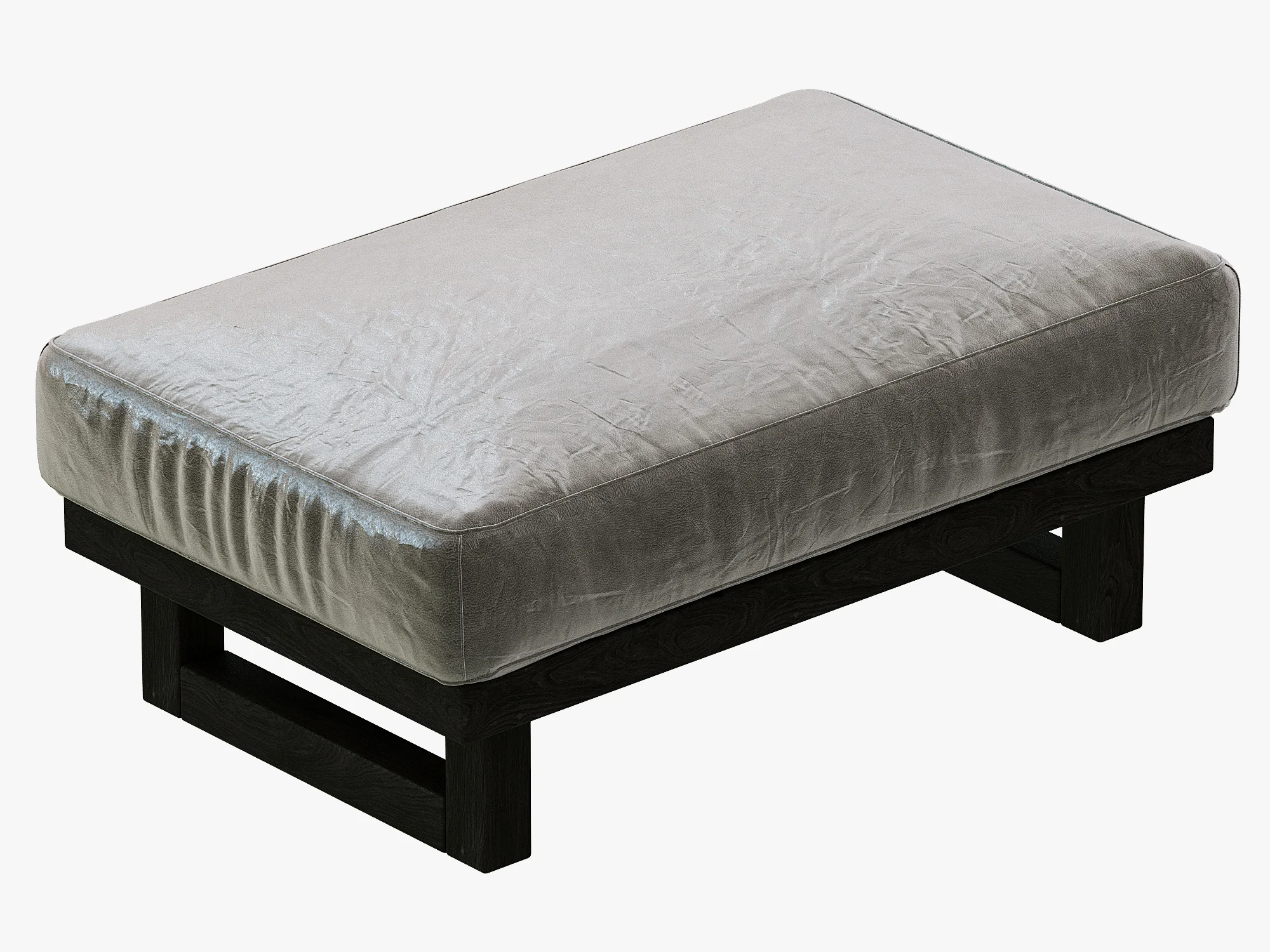 Restoration Hardware Durrell Leather Ottoman, 3D model preview 1