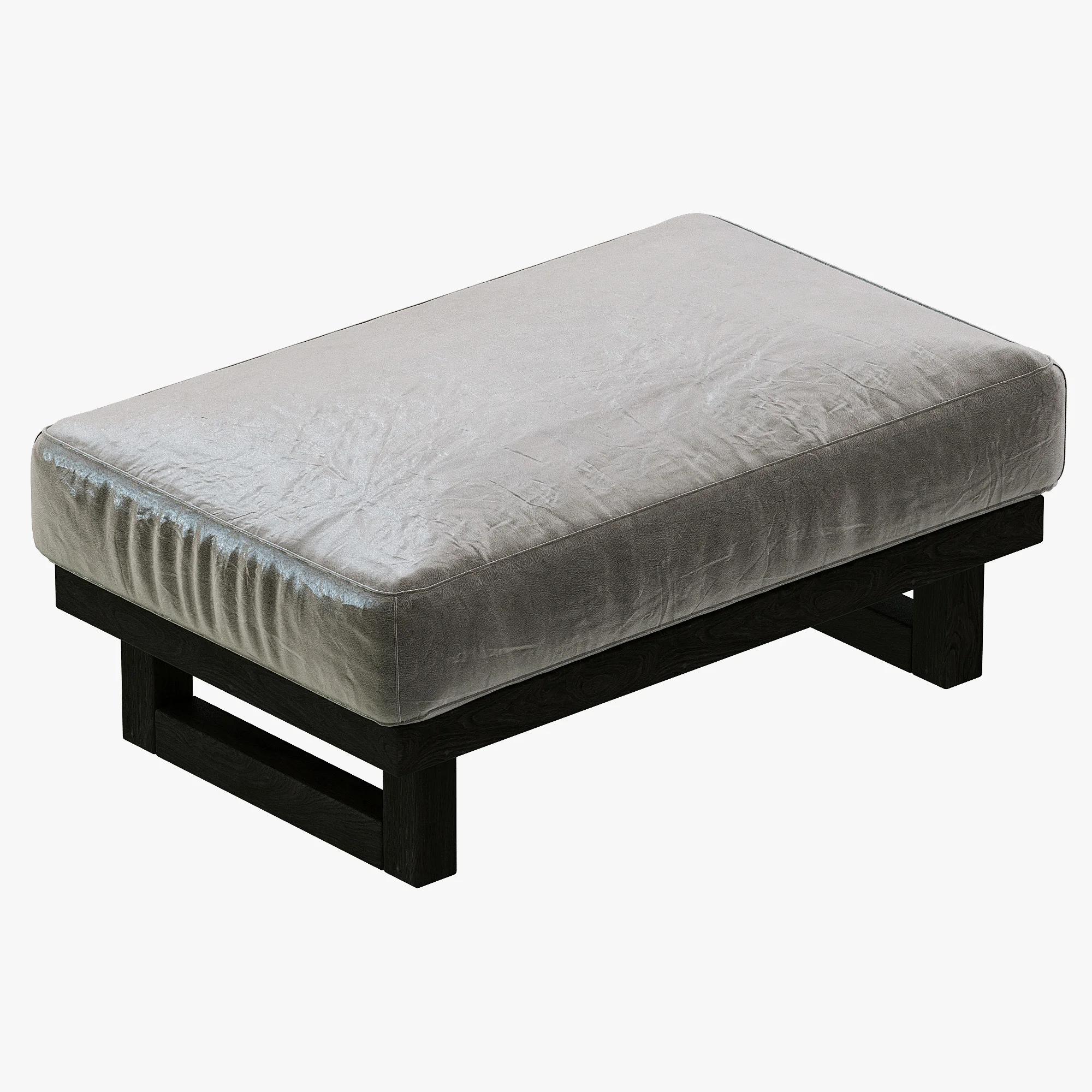 Restoration Hardware Durrell Leather Ottoman, 3D model preview 2