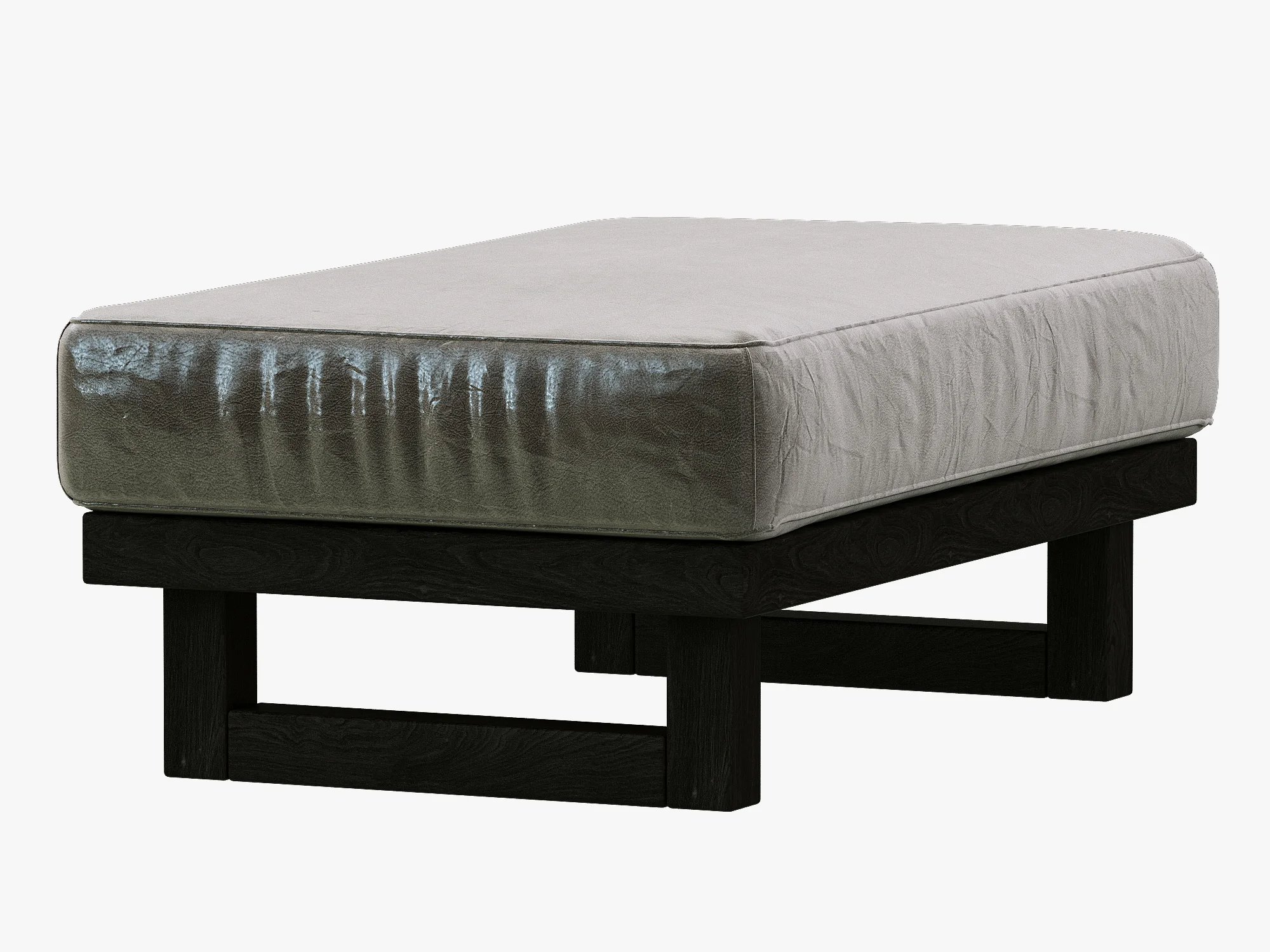 Restoration Hardware Durrell Leather Ottoman, 3D model preview 5