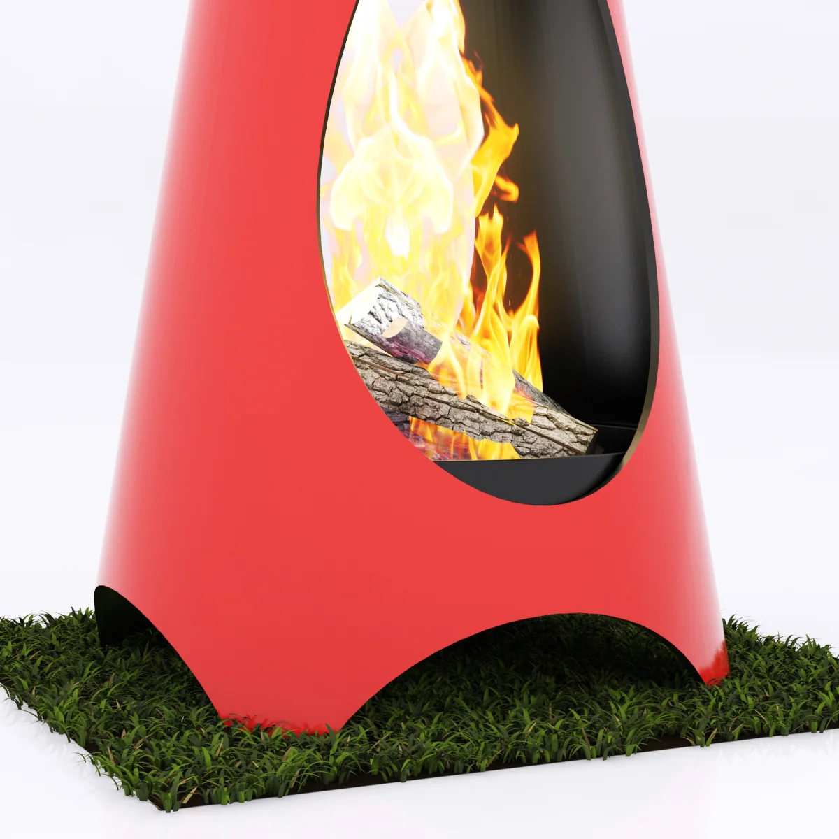 Steel Outdoor Fireplace By Modfire, 3D model preview 1