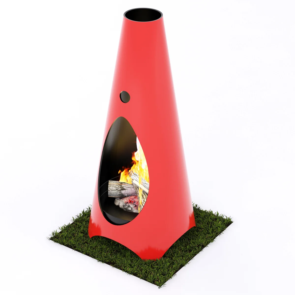 Steel Outdoor Fireplace By Modfire, 3D model preview 3