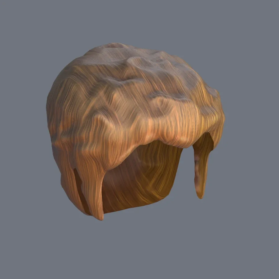 Male Hairstyle 01, 3D model preview 2