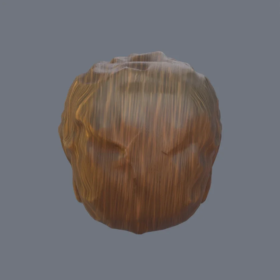 Male Hairstyle 01, 3D model preview 4