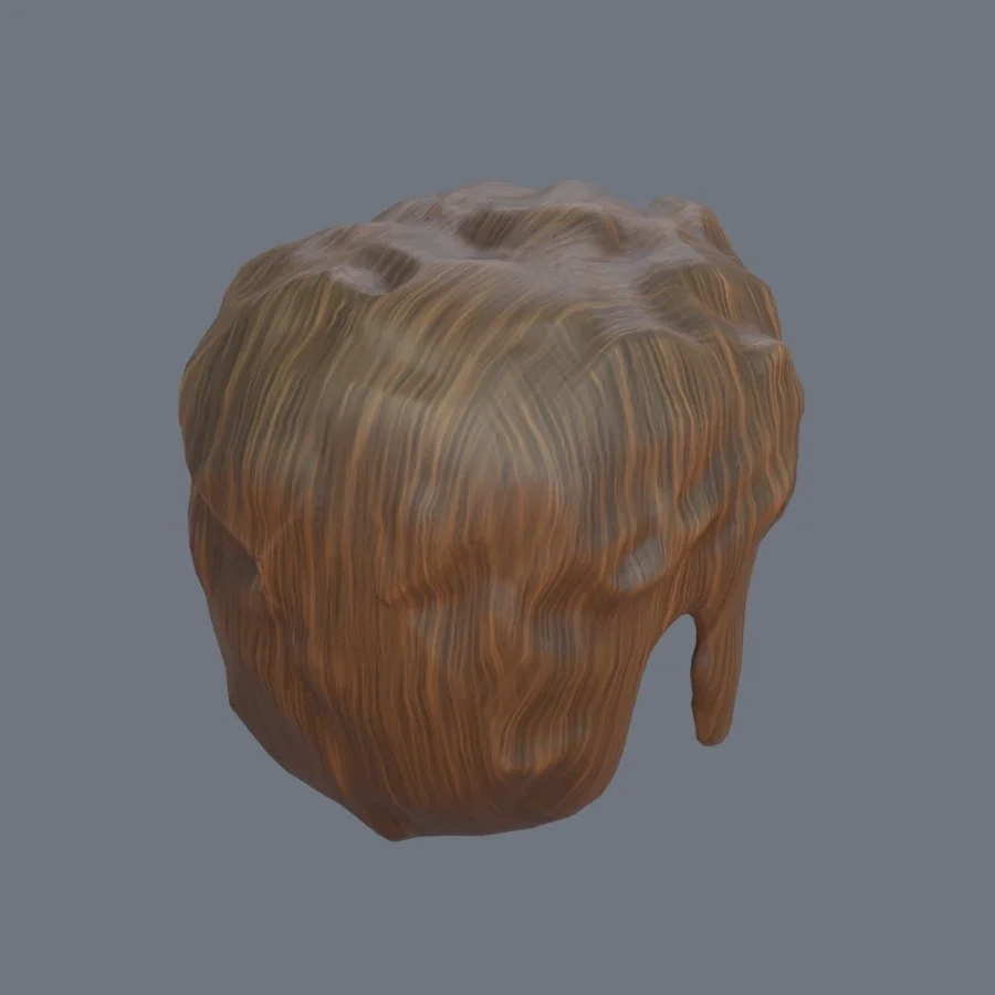 Male Hairstyle 01, 3D model preview 7