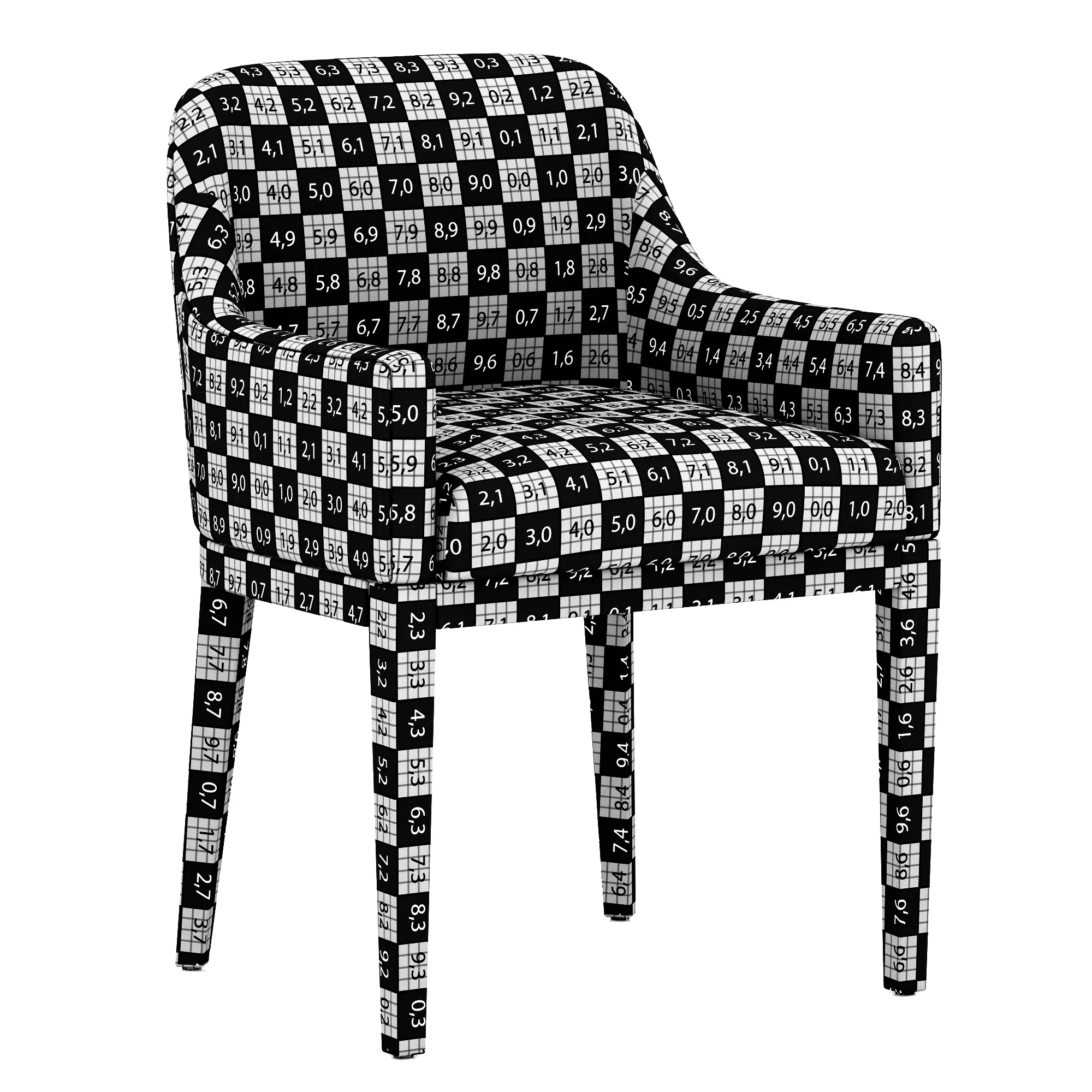 Restoration Hardware Morgan Curved Back Track Leather Armchair — 3D model preview 9