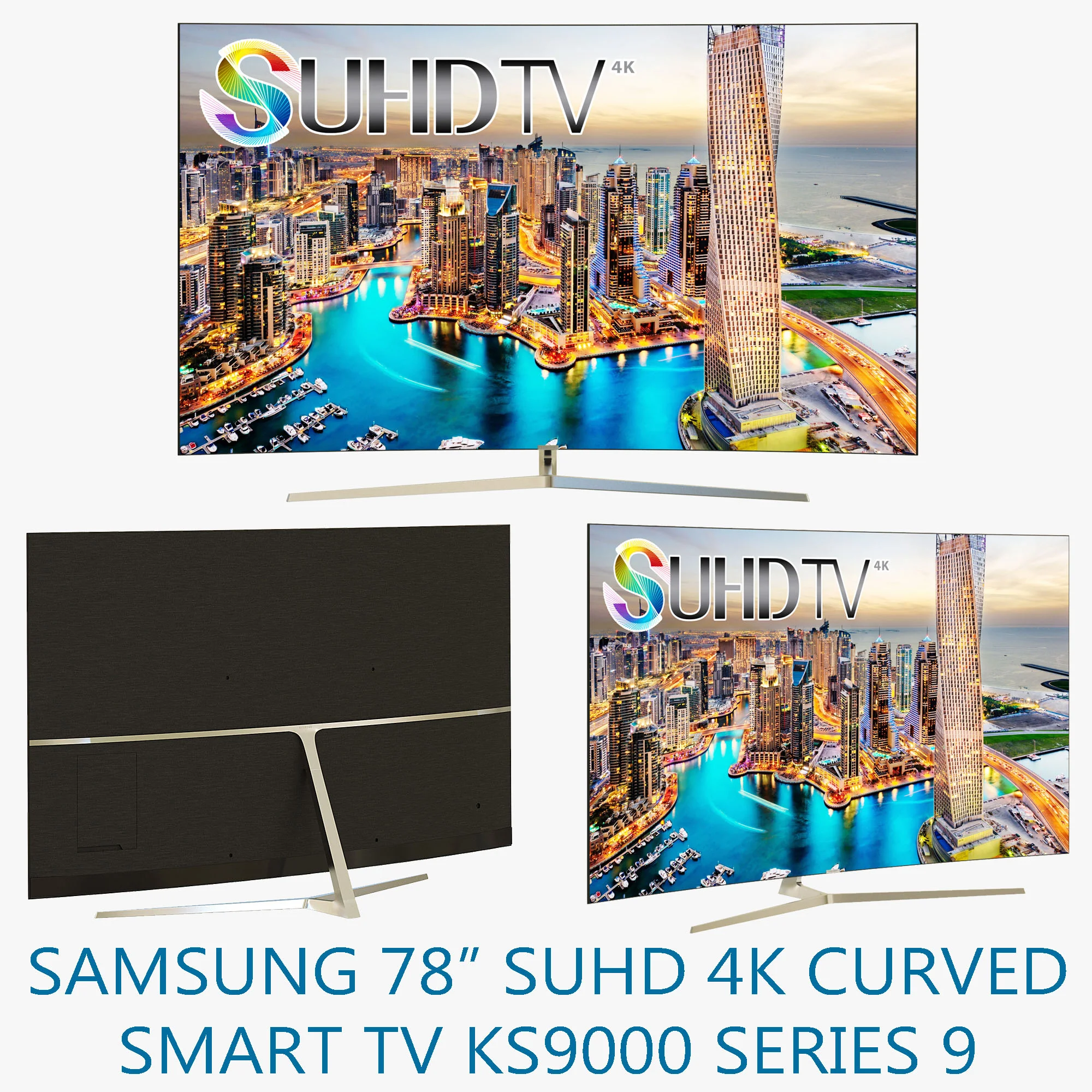 Samsung 78 SUHD 4K Curved Smart TV KS9000 Series 9 — 3D model preview 15