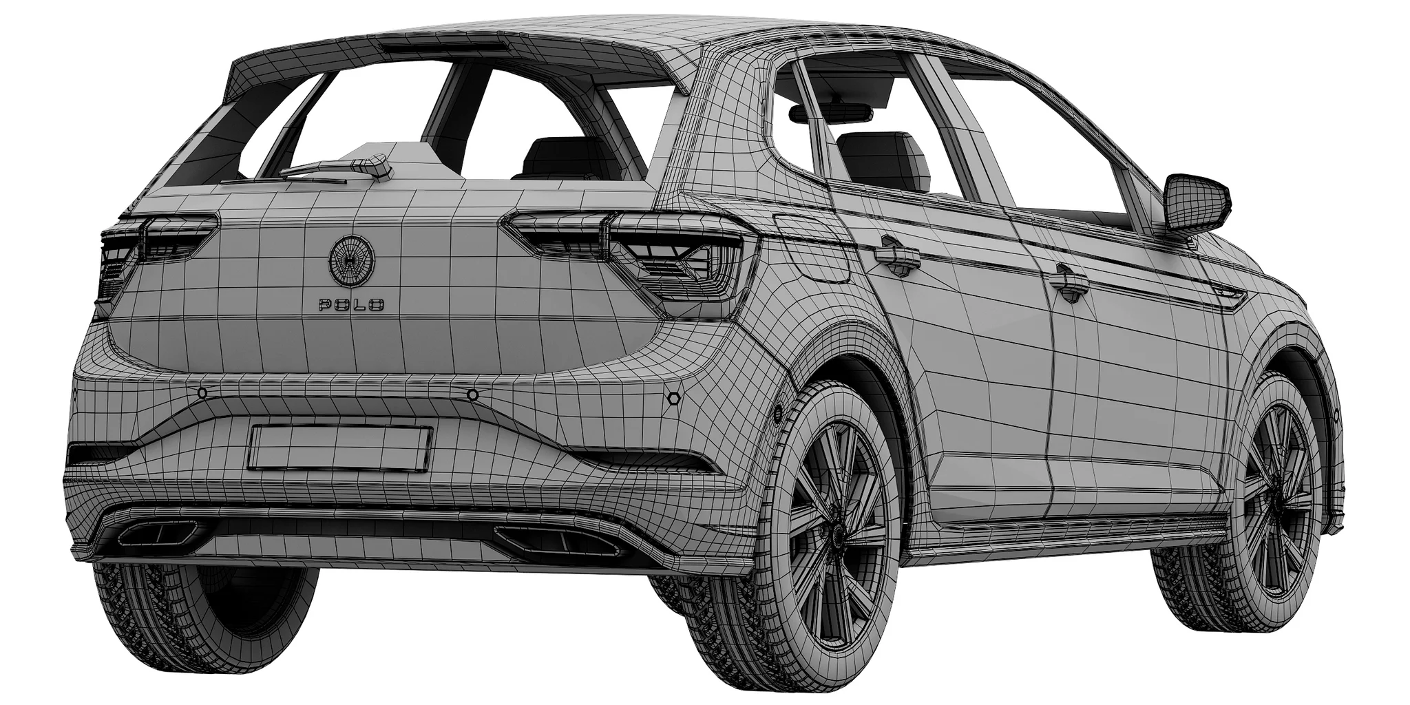 Volkswagen Polo 2022, 3D model preview 8
