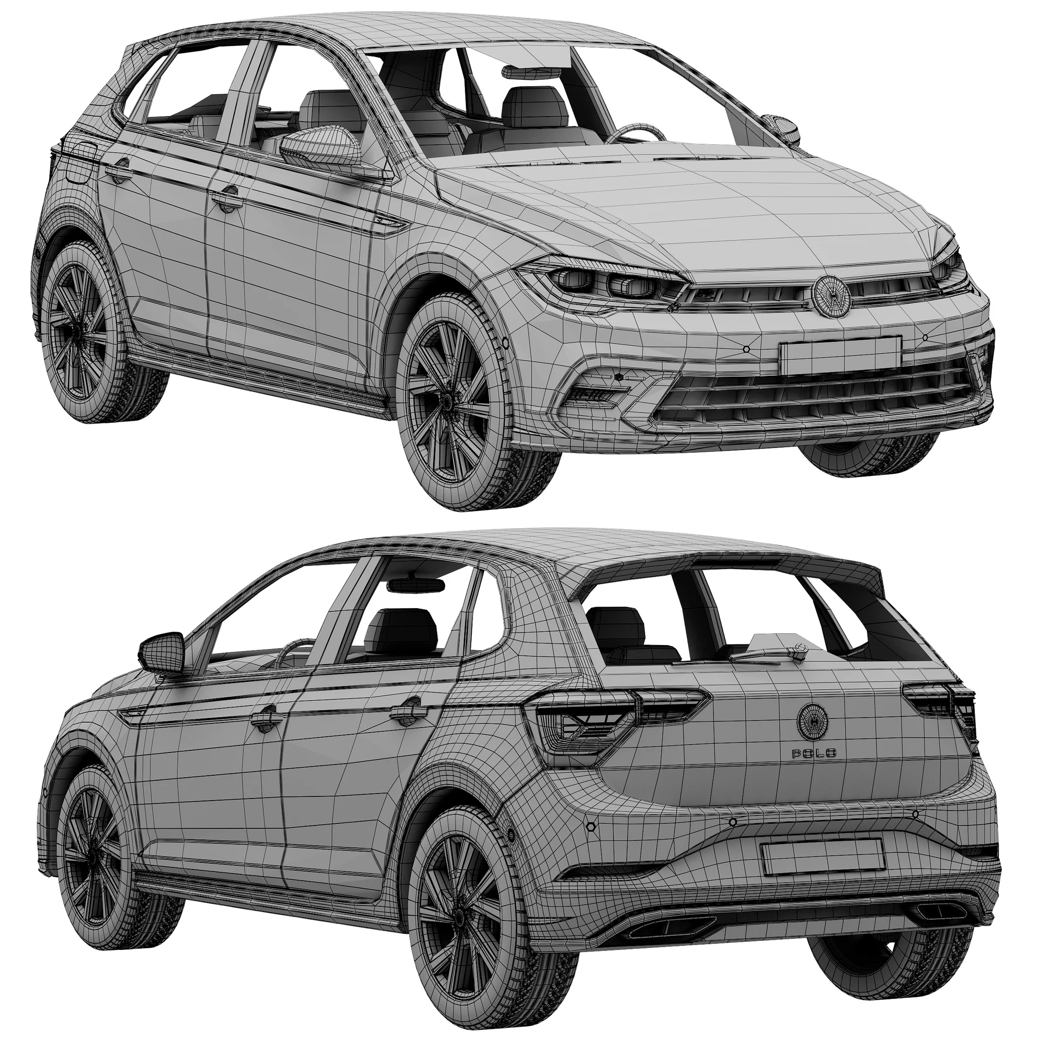 Volkswagen Polo 2022, 3D model preview 18