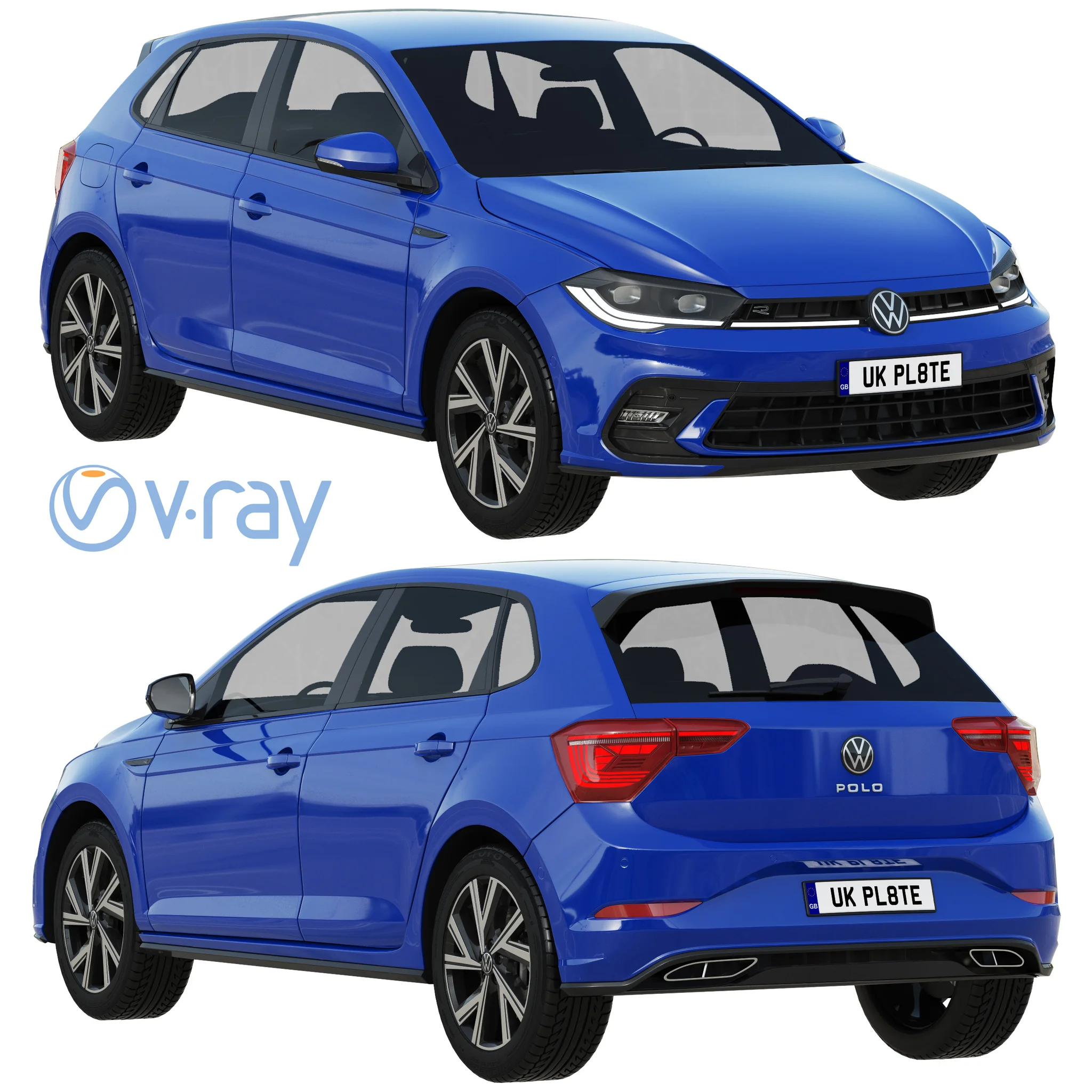 Volkswagen Polo 2022, 3D model preview 20