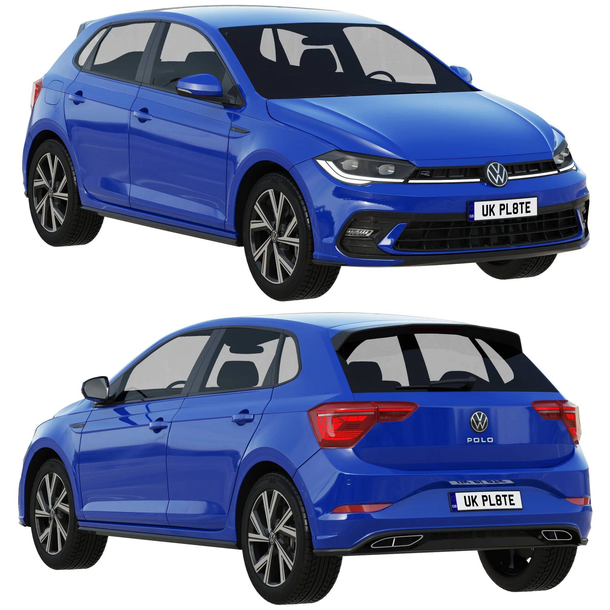 Volkswagen Polo 2022, 3D model preview 21