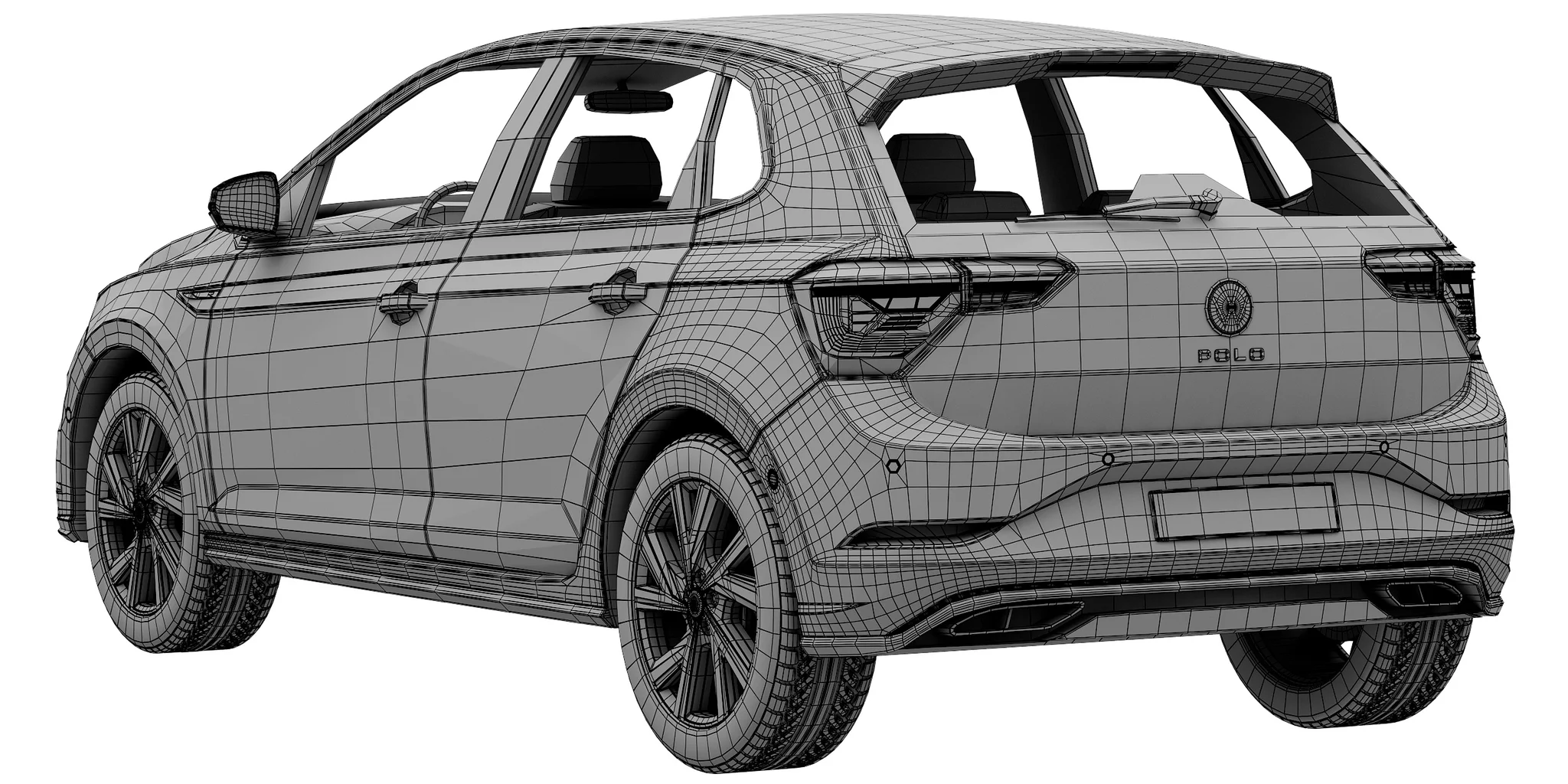 Volkswagen Polo 2022, 3D model preview 23