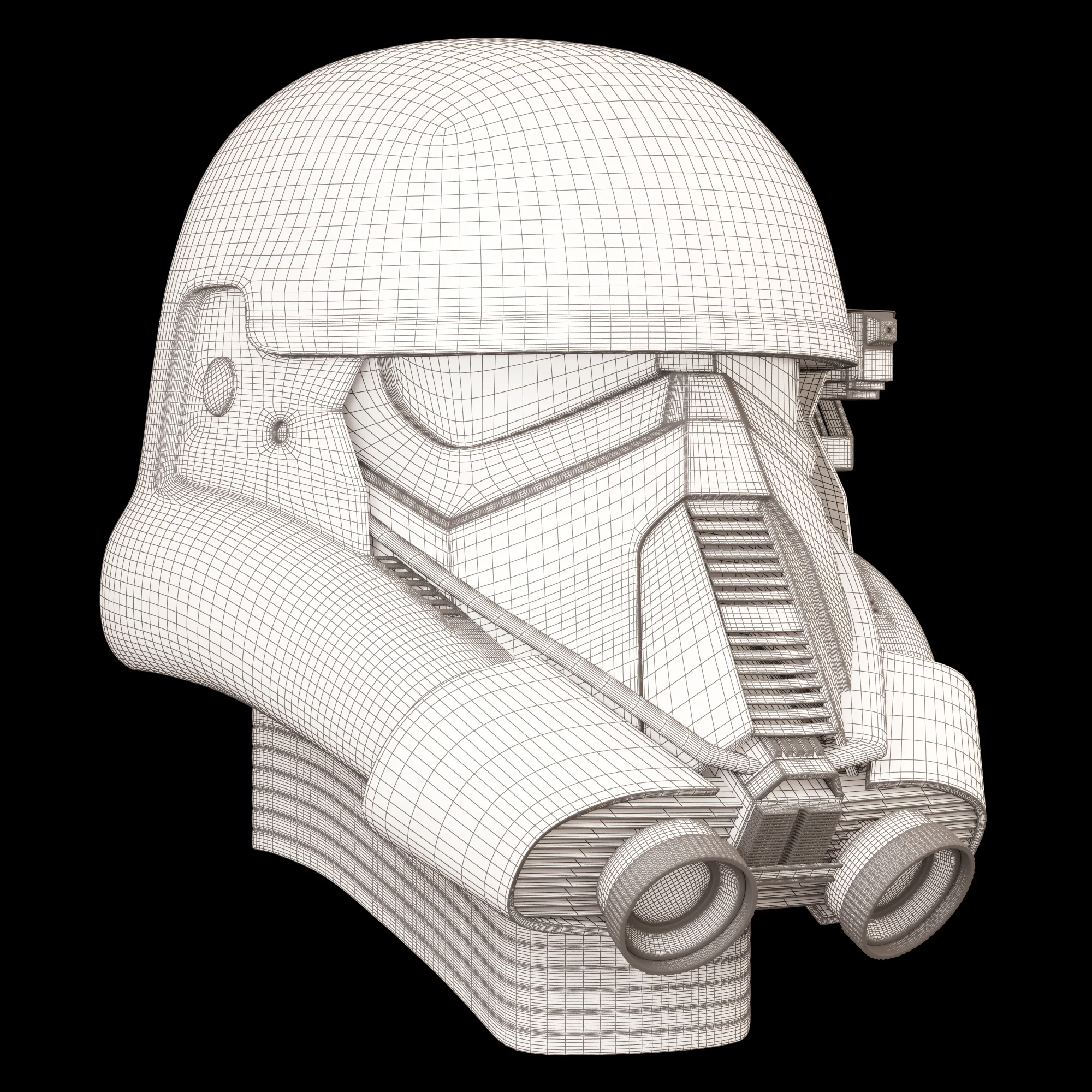 Death Trooper Helmet — 3D model preview 2