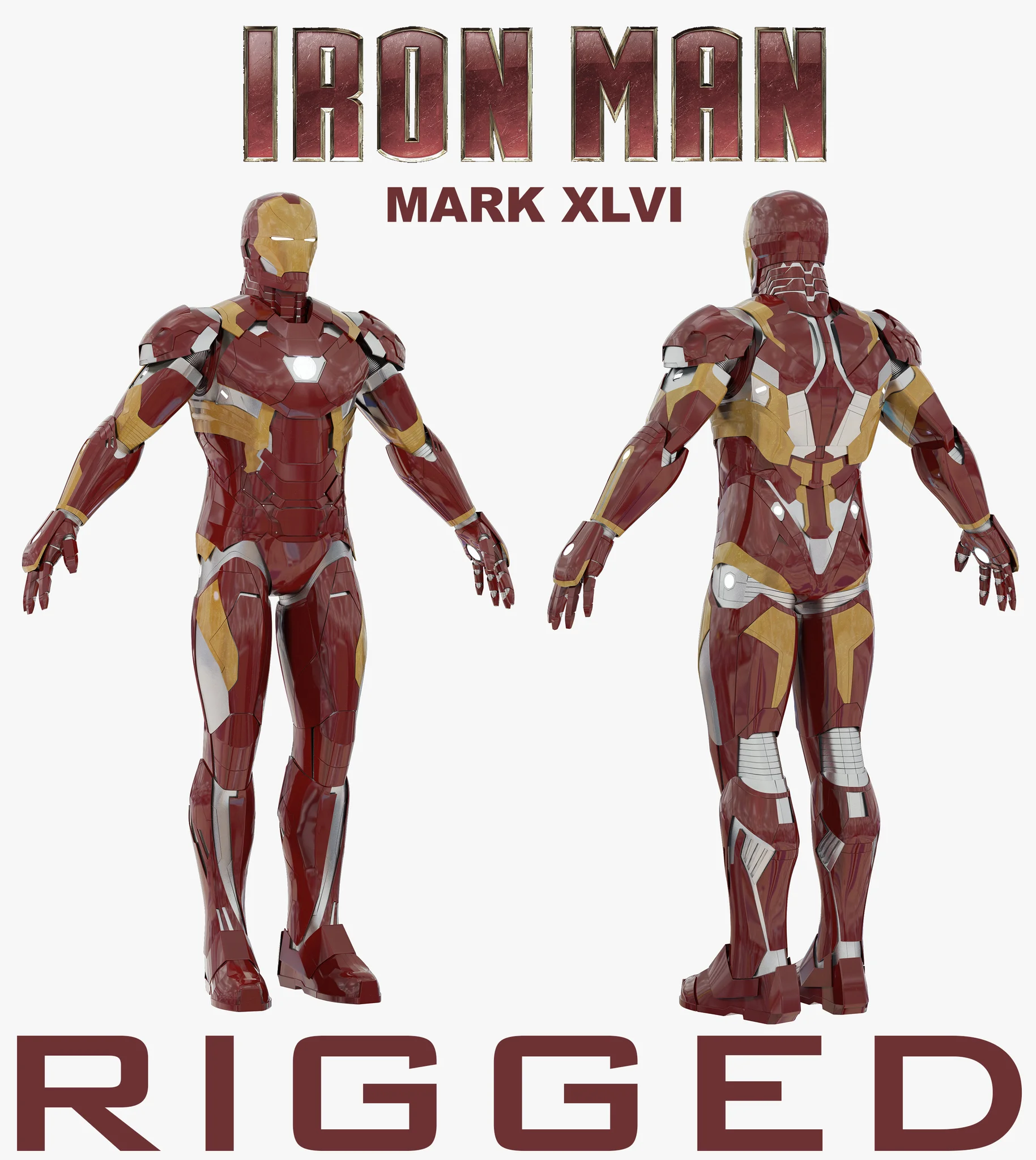 Iron Man Mark 46 — 3D model preview 20