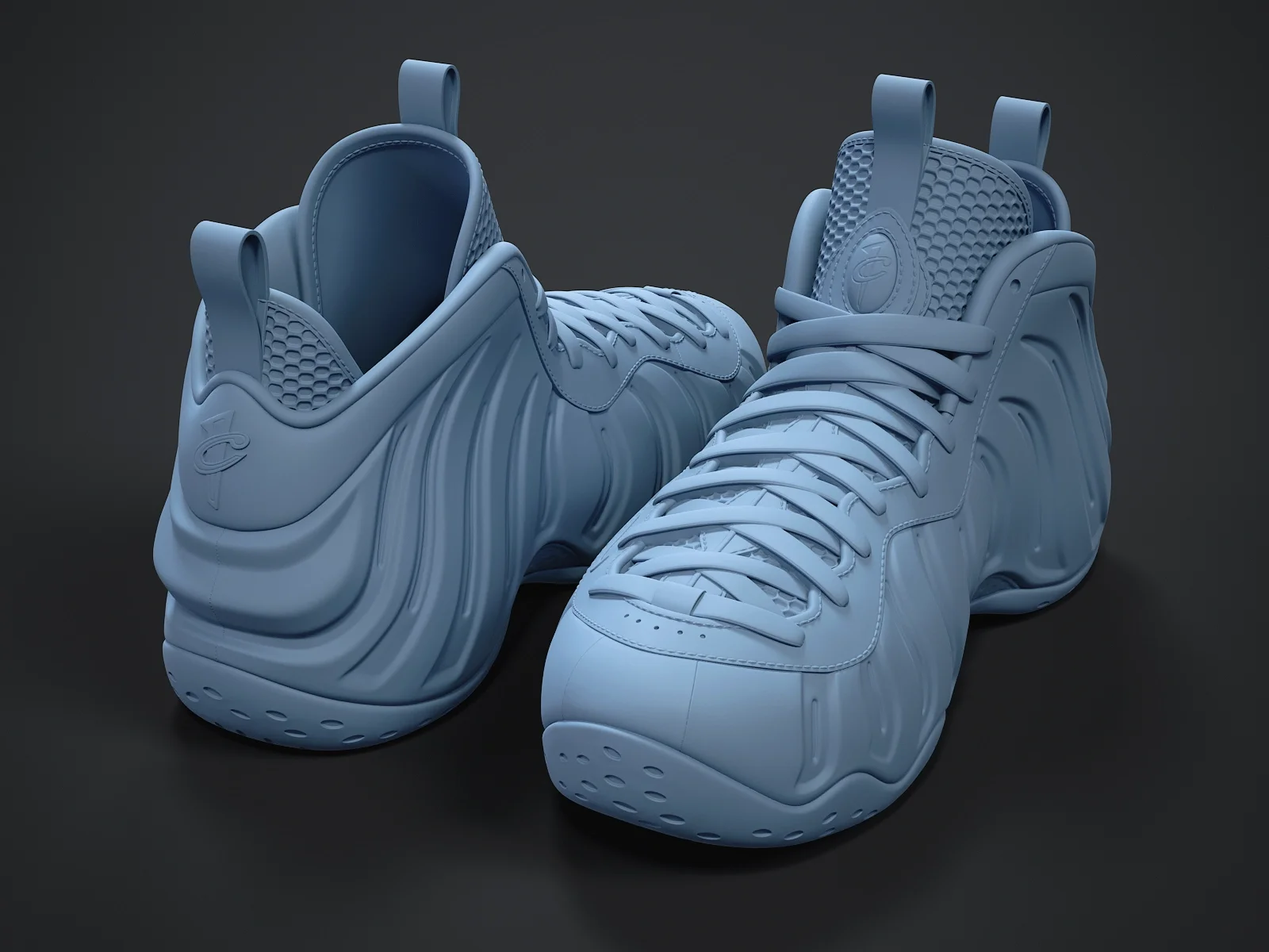 Nike Air Foamposite-1 (3d print Model), 3D model preview 4