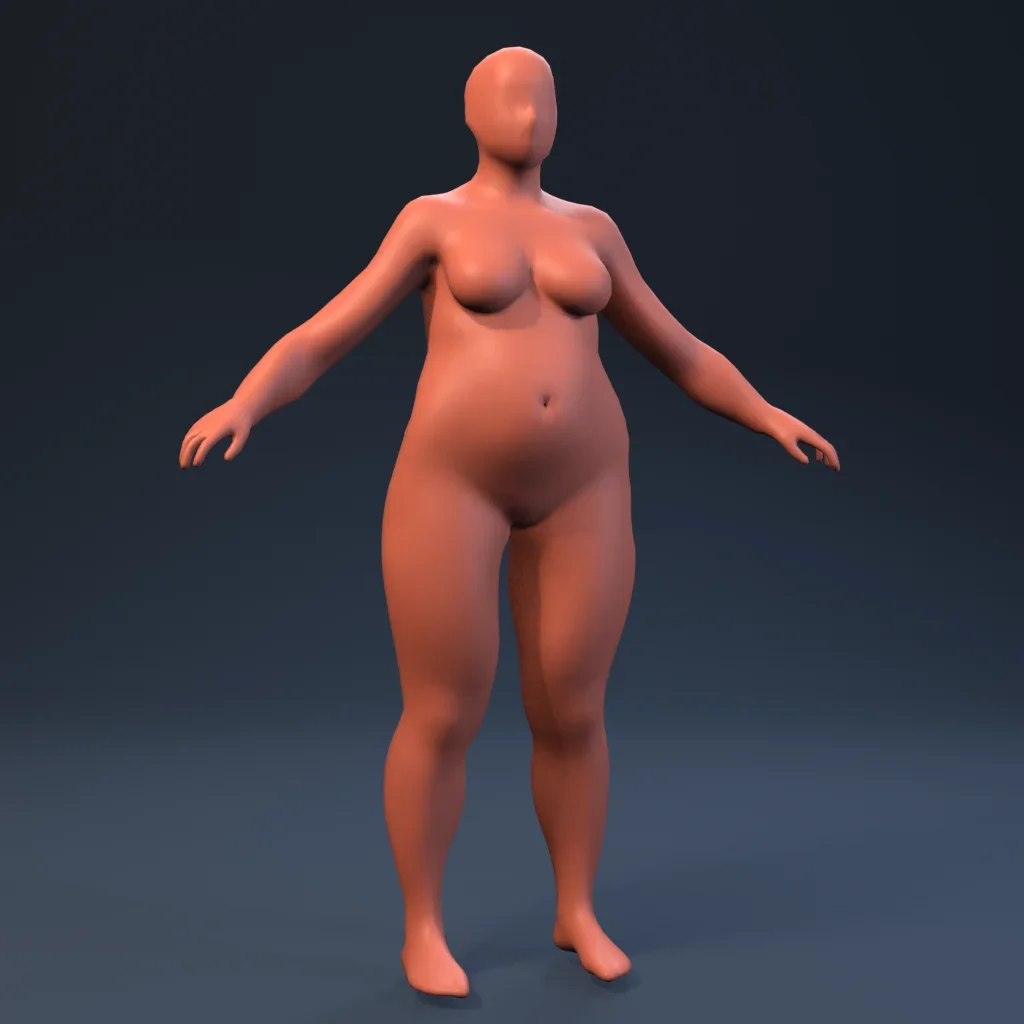 Basemesh Stylized Girl 06