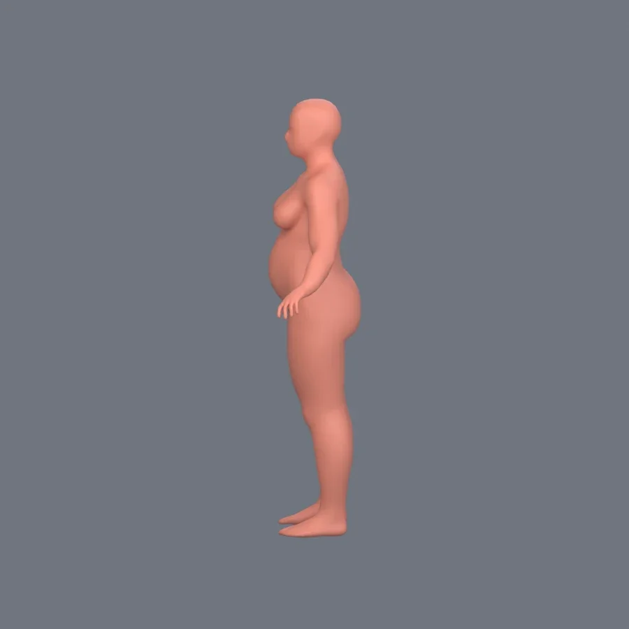 Basemesh Stylized Girl 06, 3D model preview 3