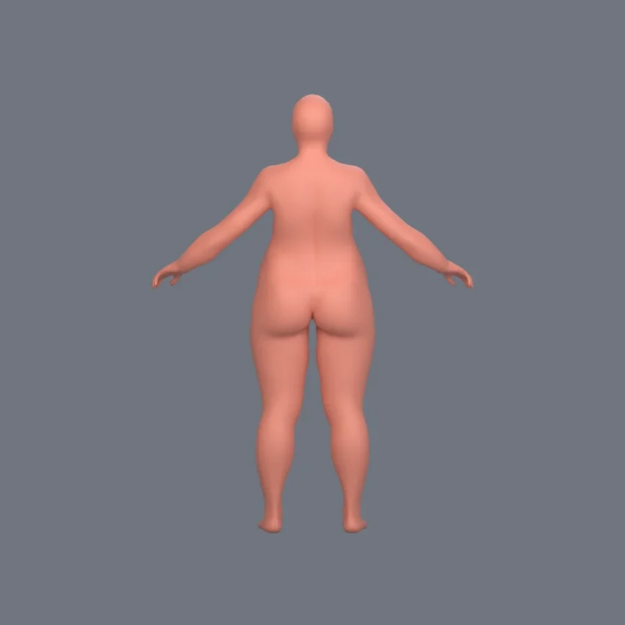 Basemesh Stylized Girl 06, 3D model preview 4