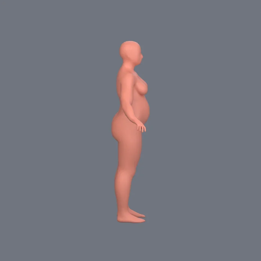 Basemesh Stylized Girl 06, 3D model preview 5