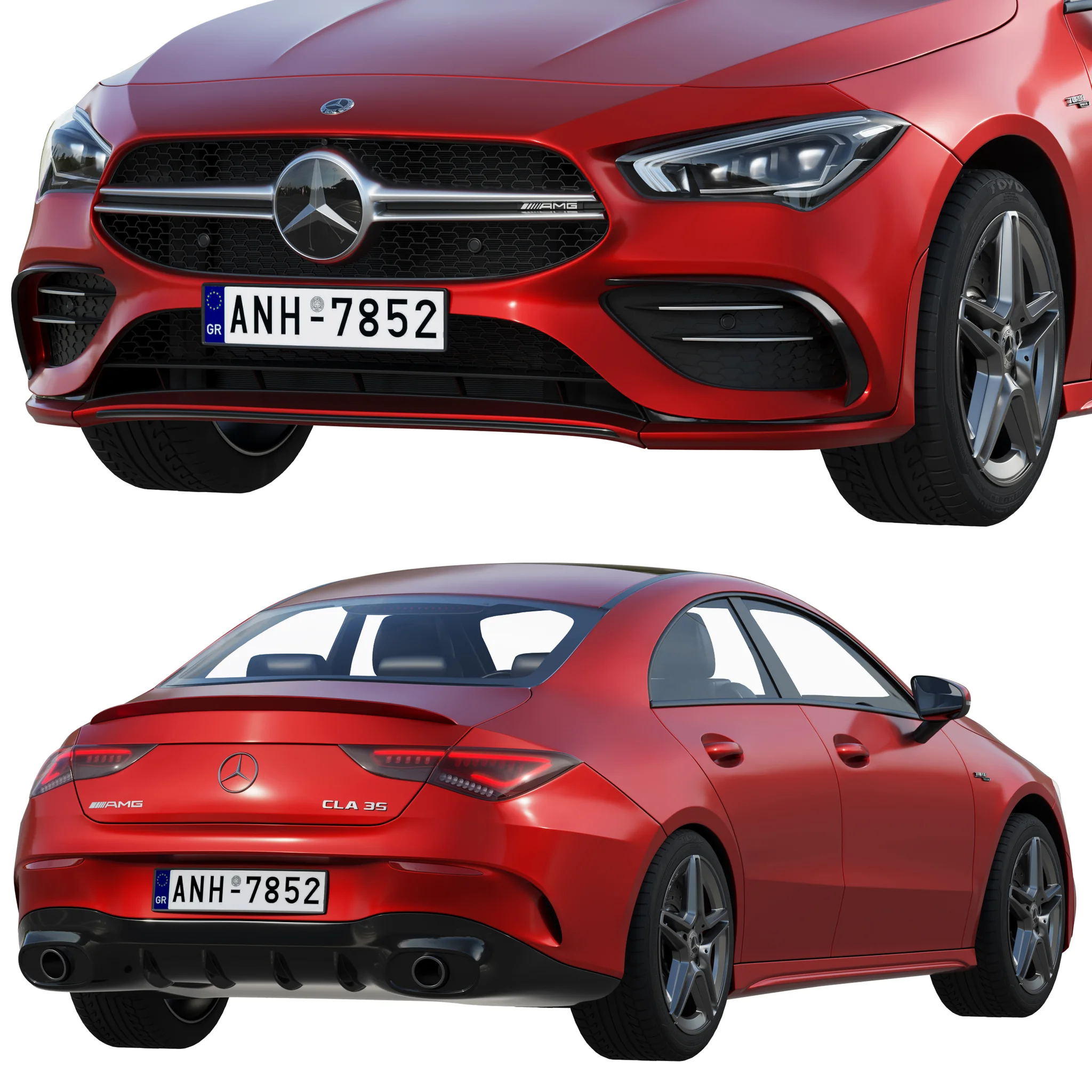 Mercedes Benz CLA35 AMG, 3D model preview 3