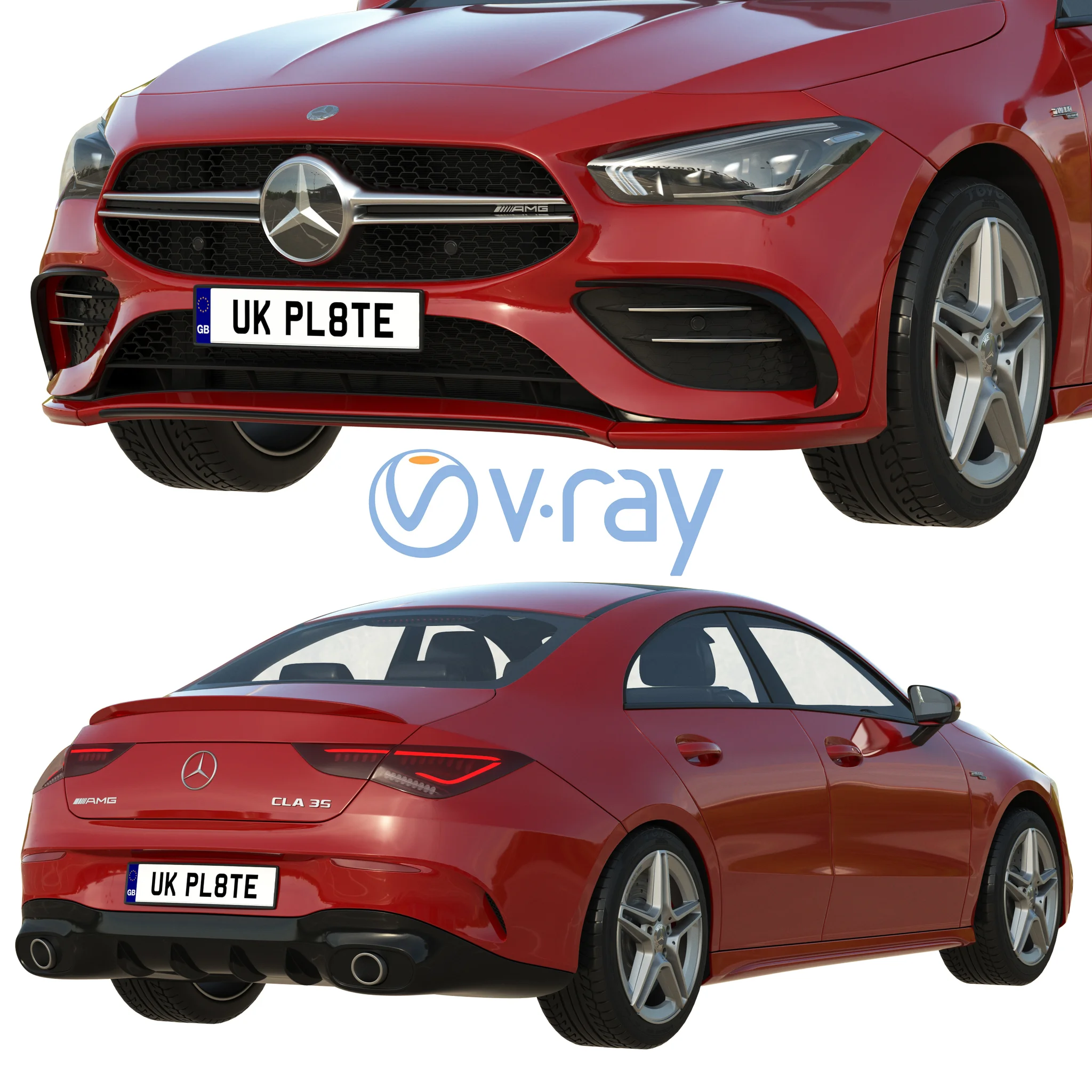 Mercedes Benz CLA35 AMG, 3D model preview 5